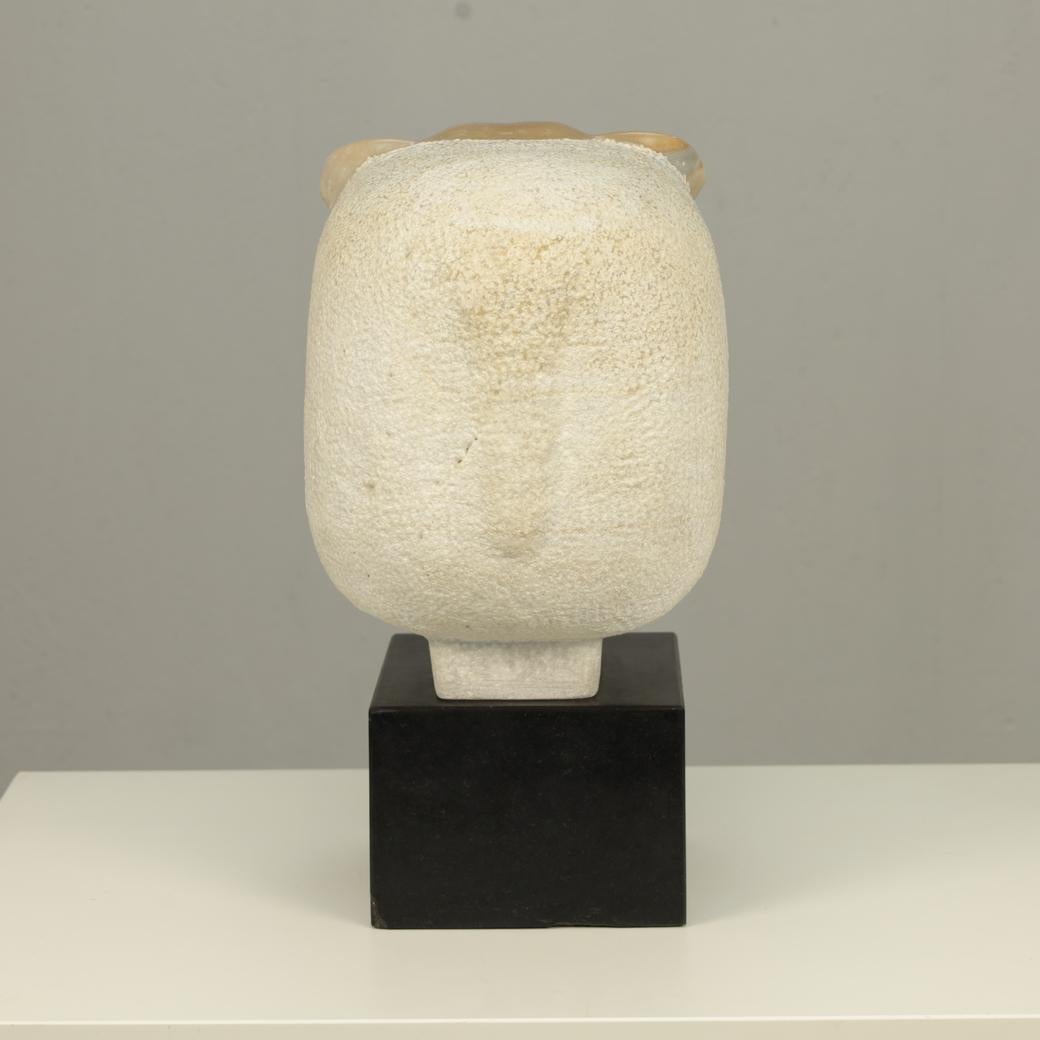 “Sheep” – Sculpted Marble Figure by Fanny Baan, 1995 In Good Condition For Sale In DE KWAKEL, NL