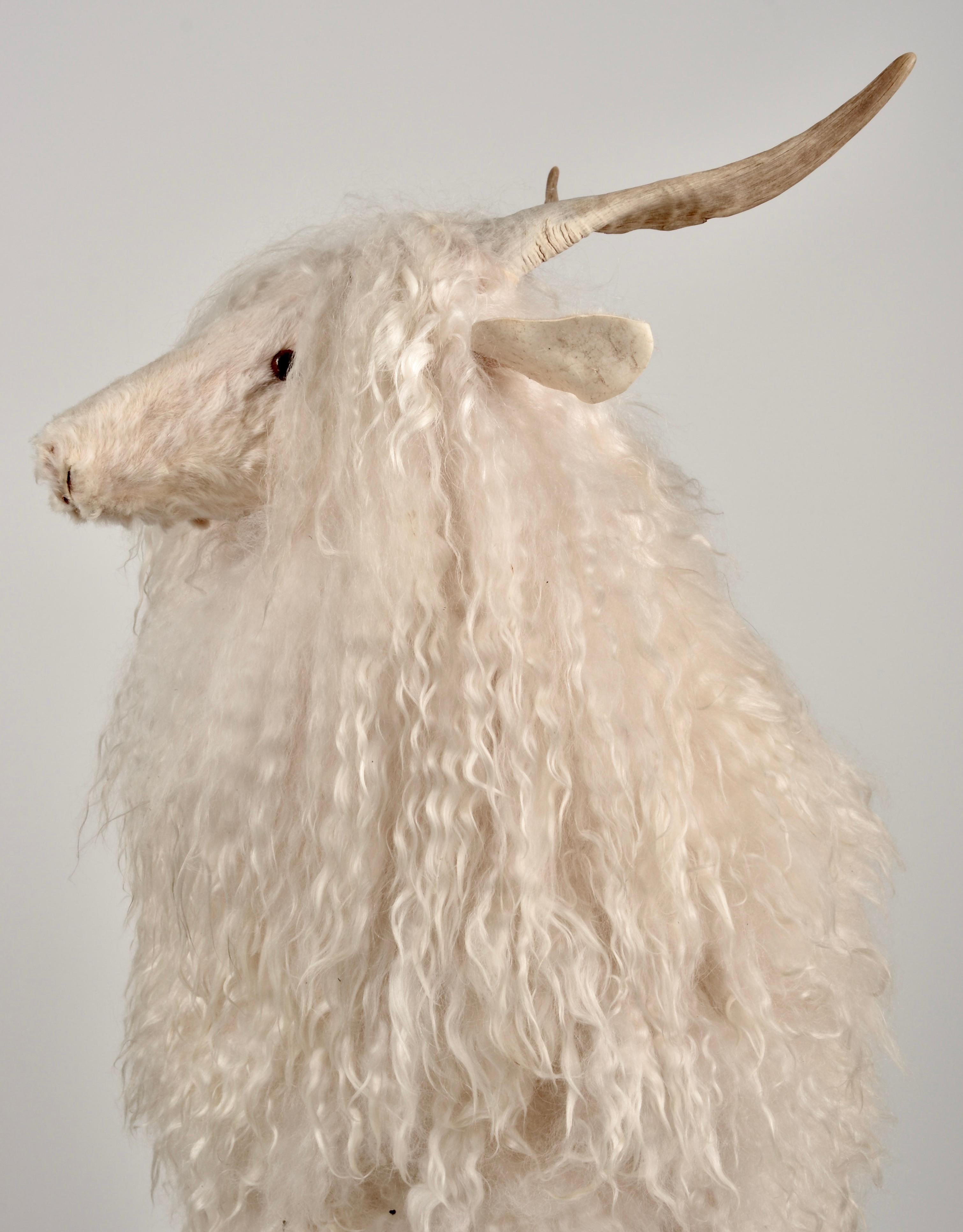 Horn Sheep Sculpture, Handcrafted by New Mexico Artist Ray Growler For Sale