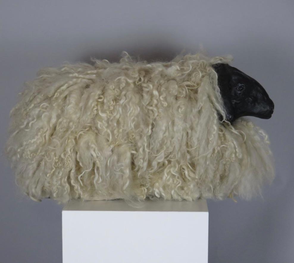 Fur French Sheep Sculpture, France For Sale
