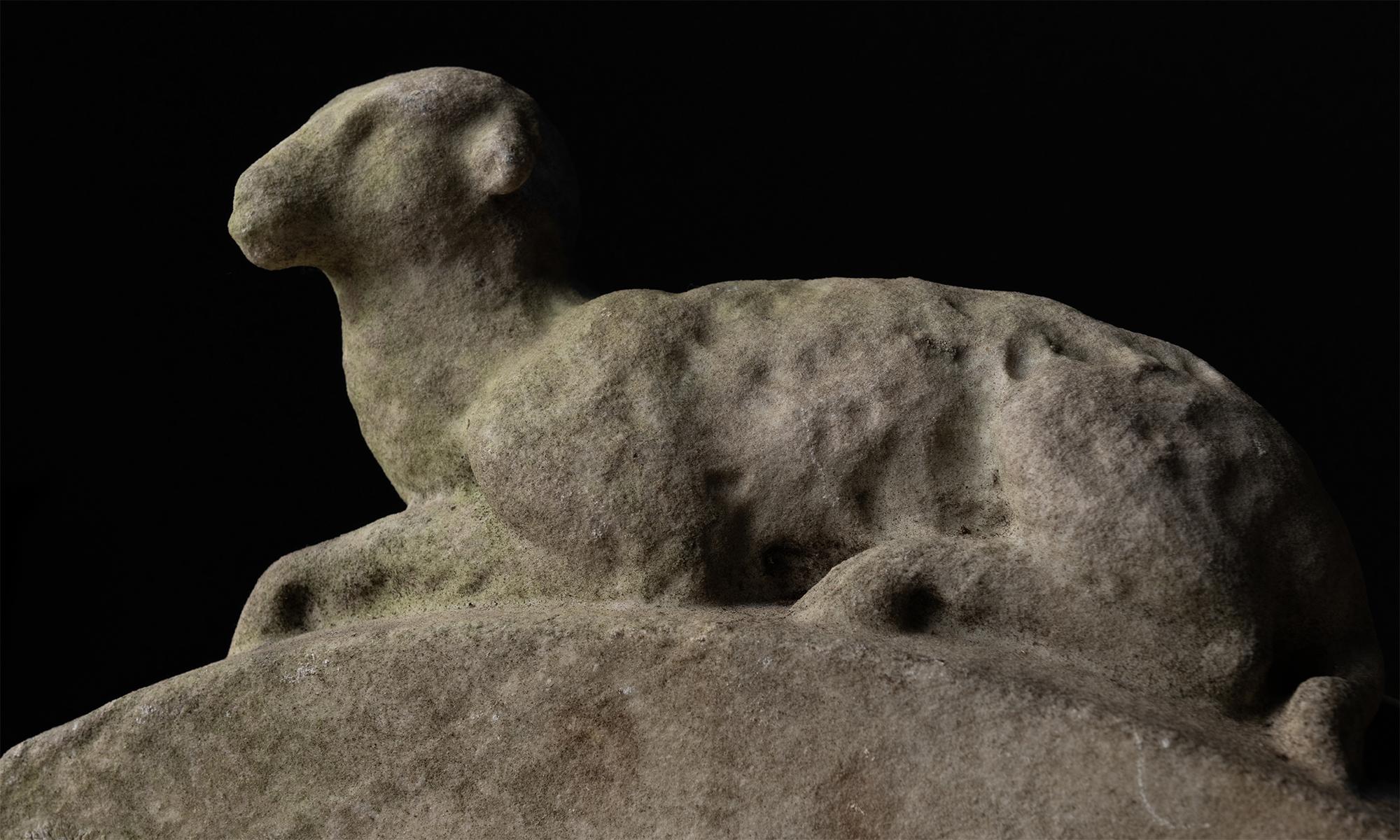 italien Sculpture de mouton, Italie vers 1840