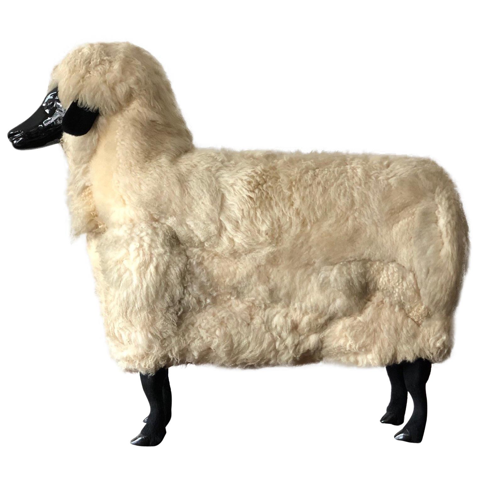 Sheep Sculpture Ottoman