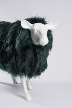 Sheep Sculpture, Sheepskin and Resin