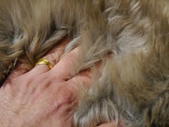 Sheep Skin Rug Bronze Brown Long Hair Grizzly