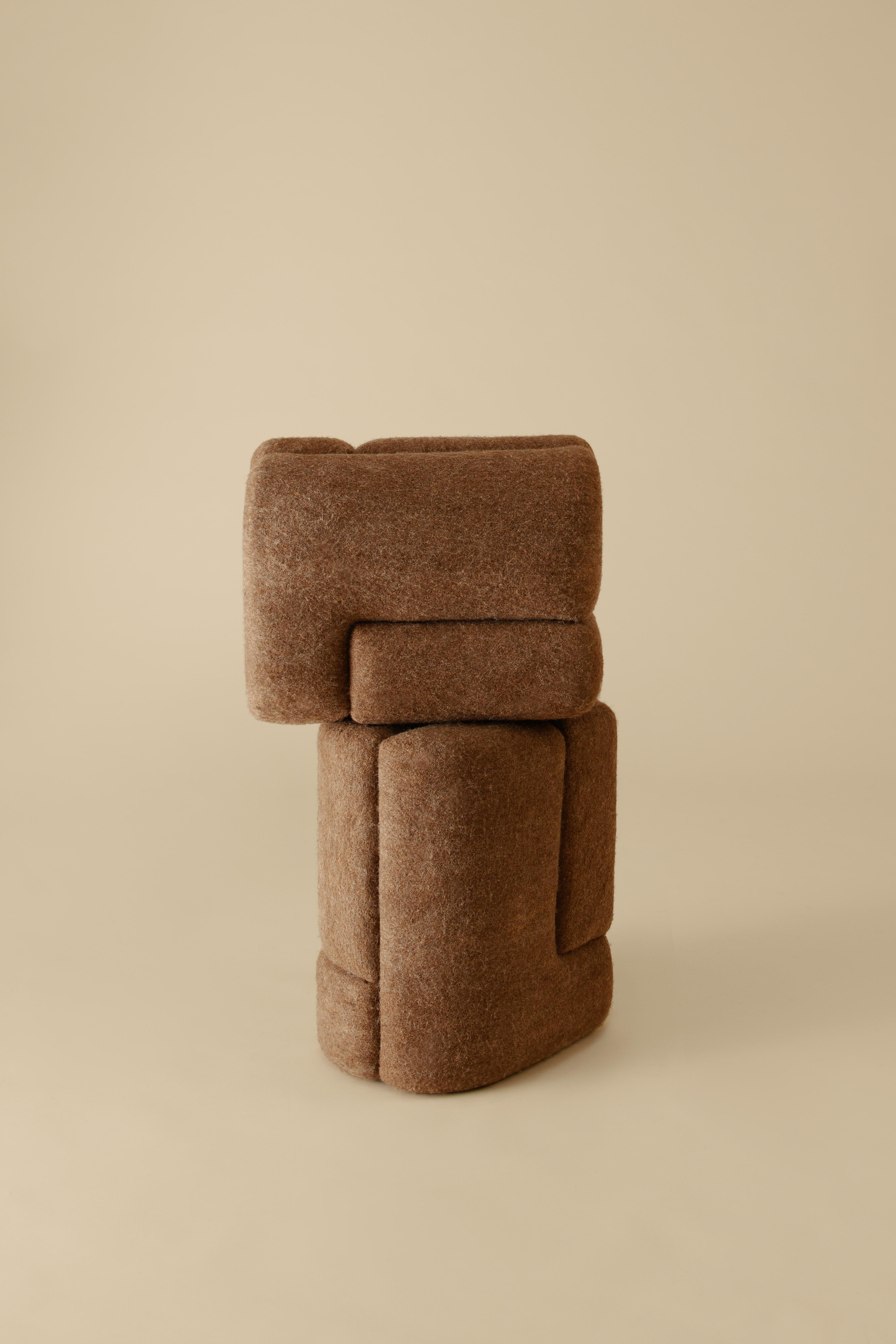 Sheep Stool by Studio Ahead - Shetland Brown In New Condition For Sale In San Francisco, CA