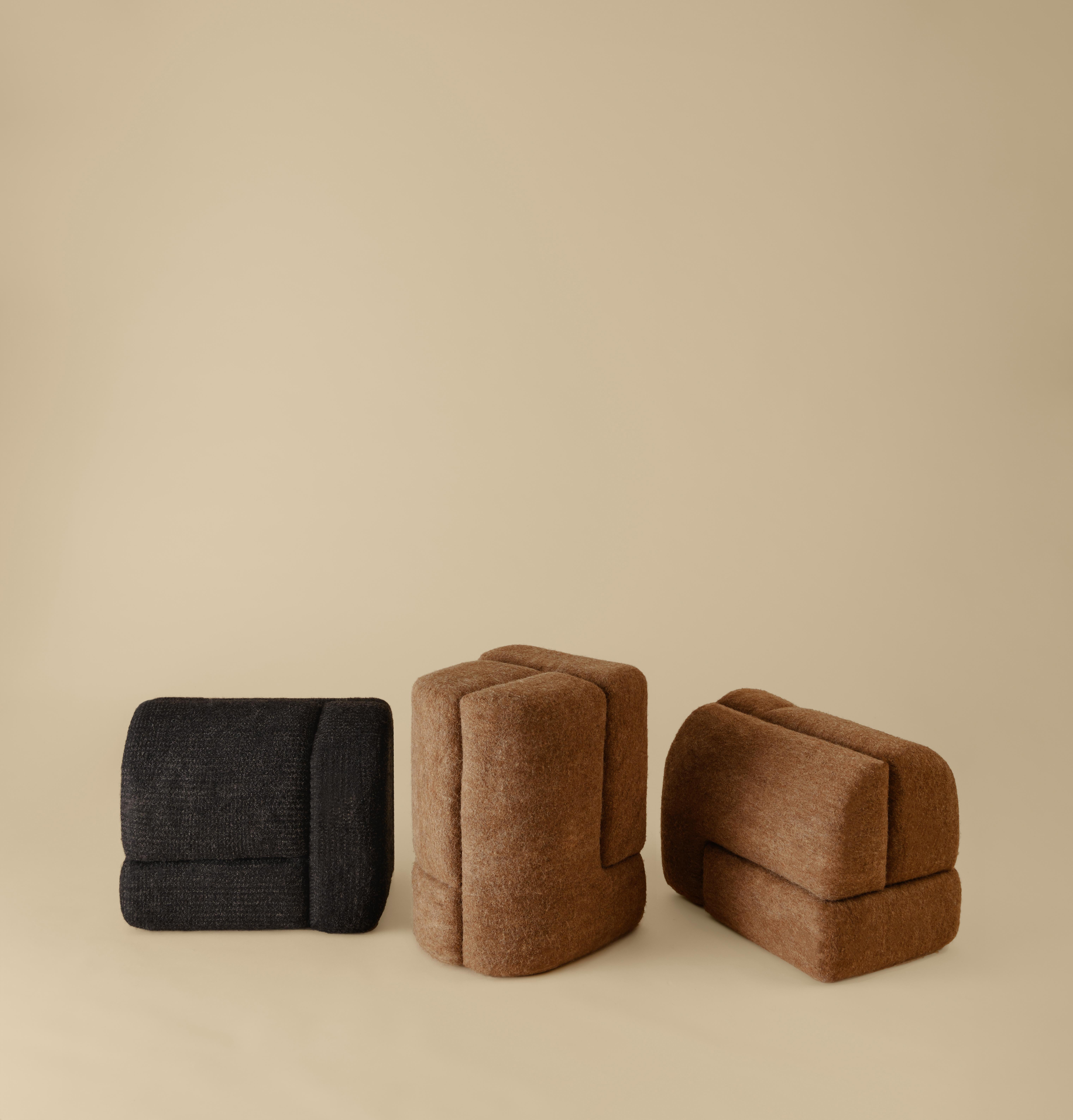 Contemporary Sheep Stool by Studio Ahead - Shetland Brown For Sale