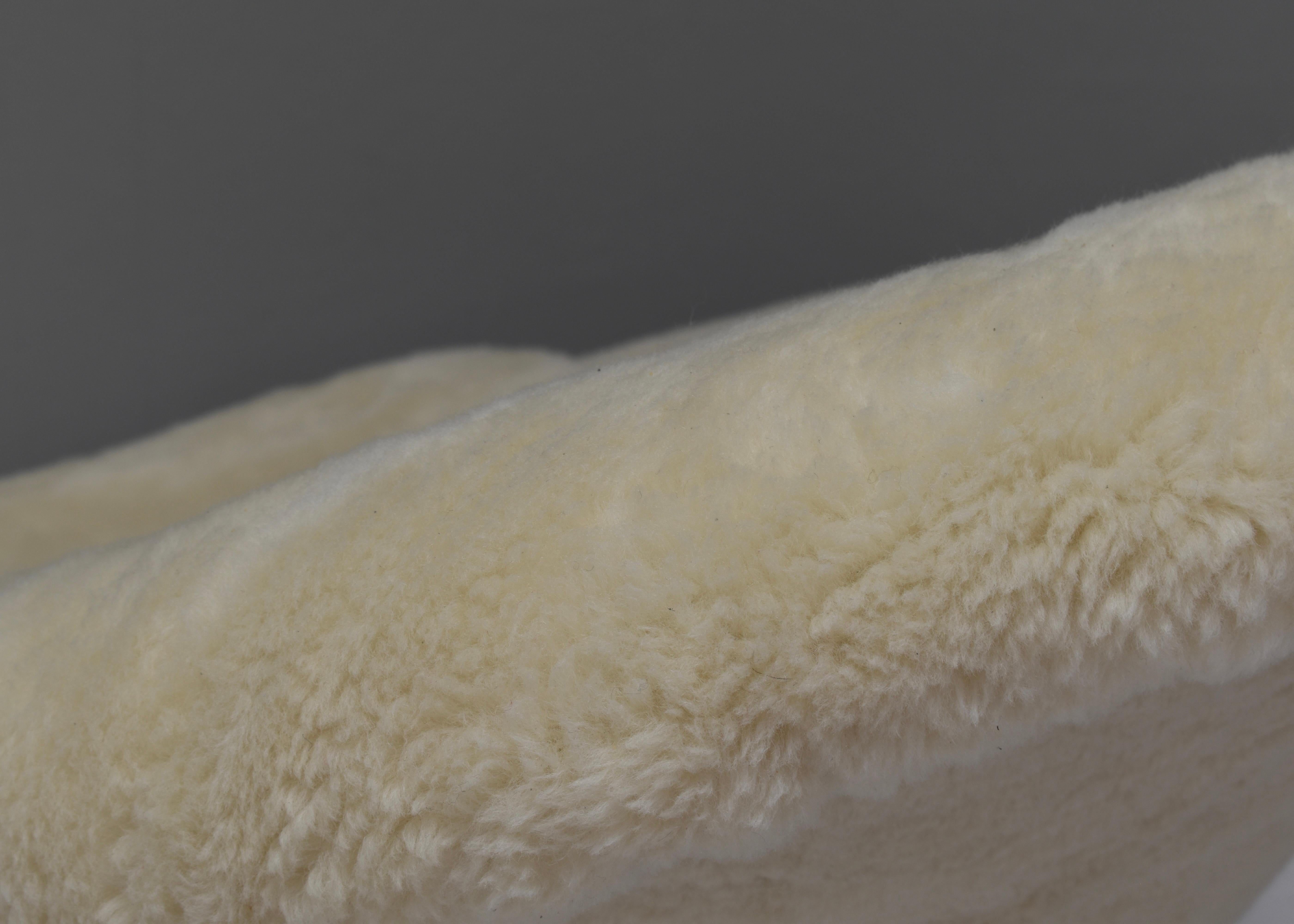 Sheep Wool Armchair by or in the Manor Fritz Neth, Germany, circa 1970 10