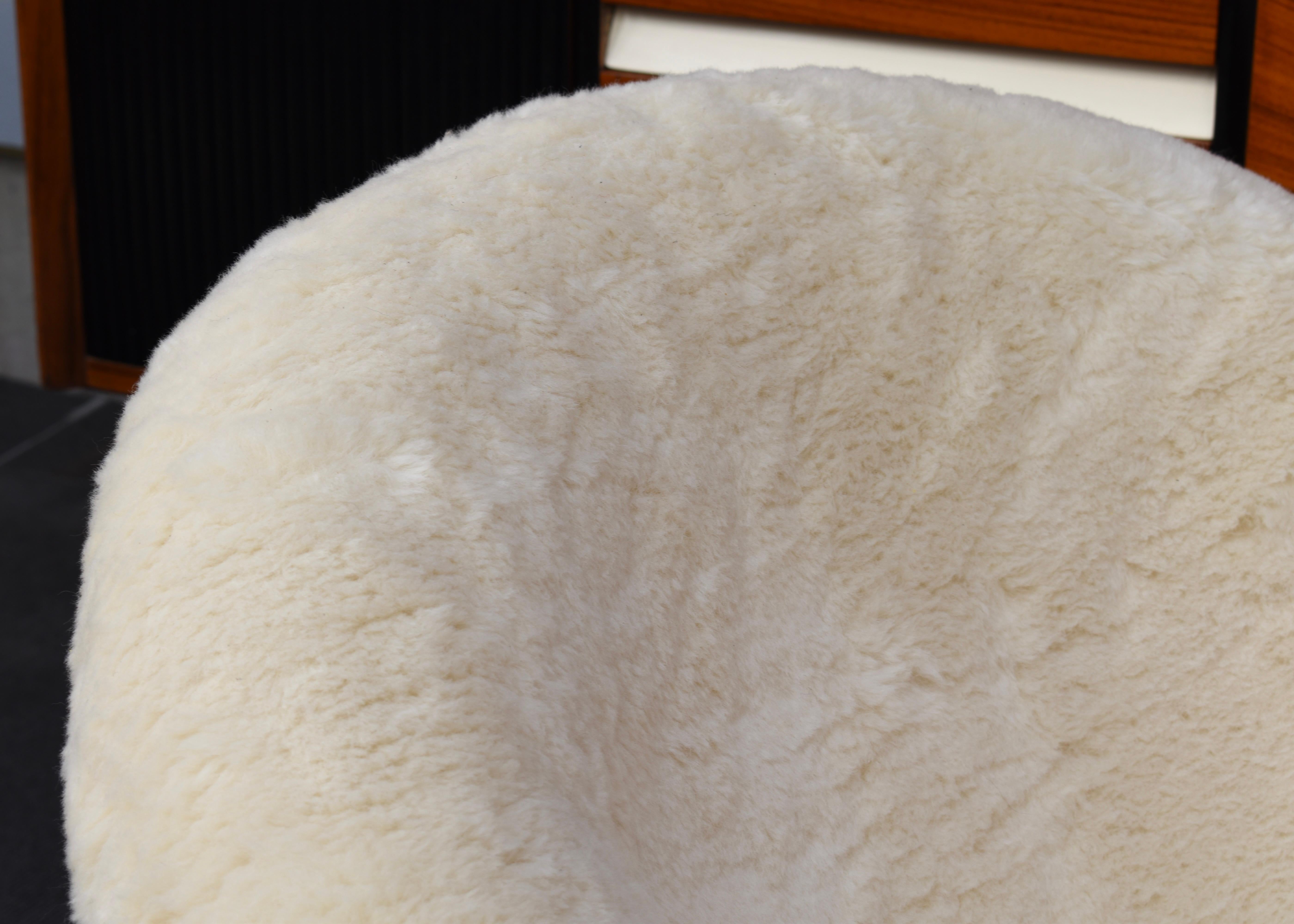 Sheep Wool Armchair by or in the Manor Fritz Neth, Germany, circa 1970 13