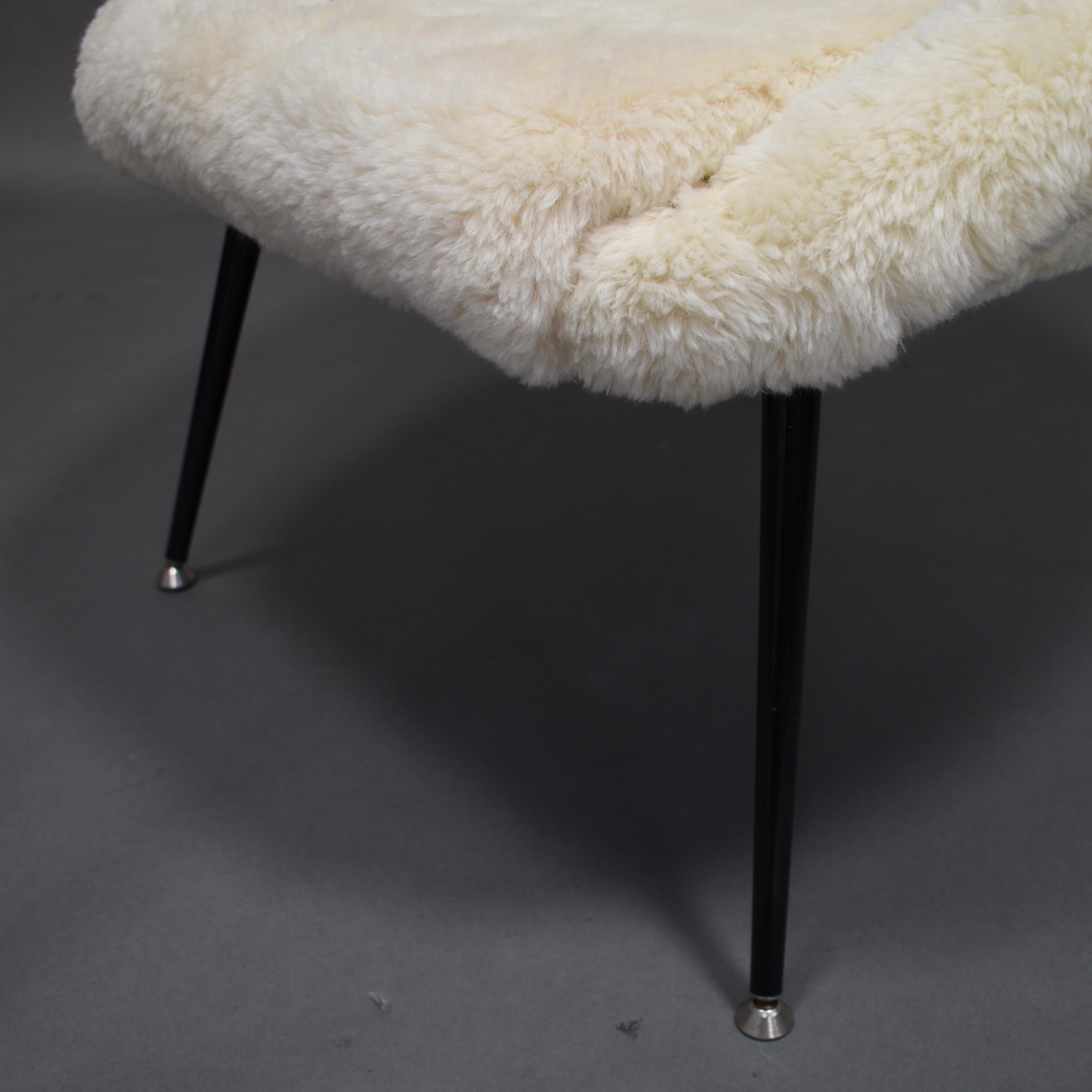 Sheep Wool Armchair in the Manor Fritz Neth, Germany, circa 1970 7