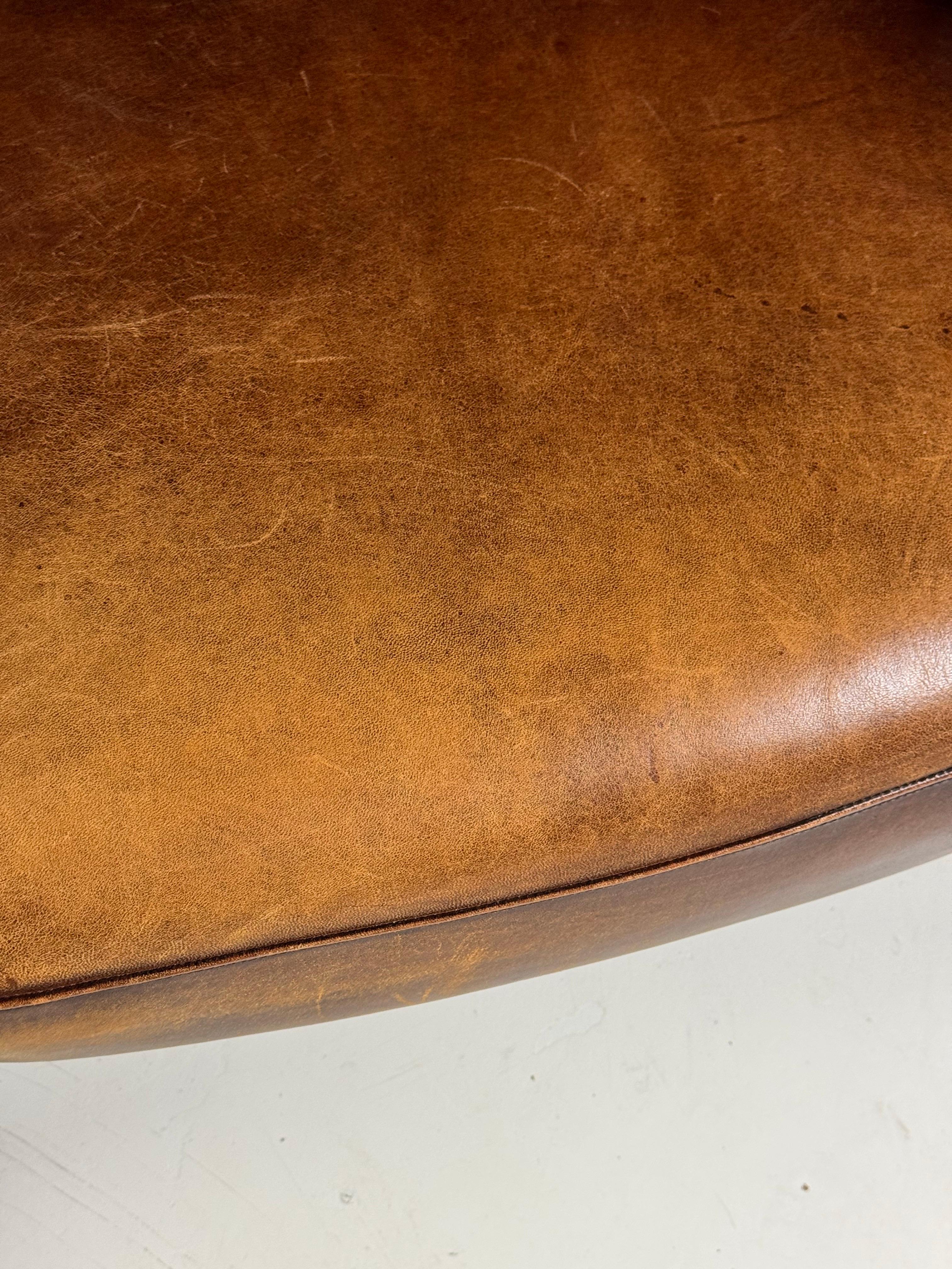 Sheep’s Leather Dutch Sofa For Sale 6