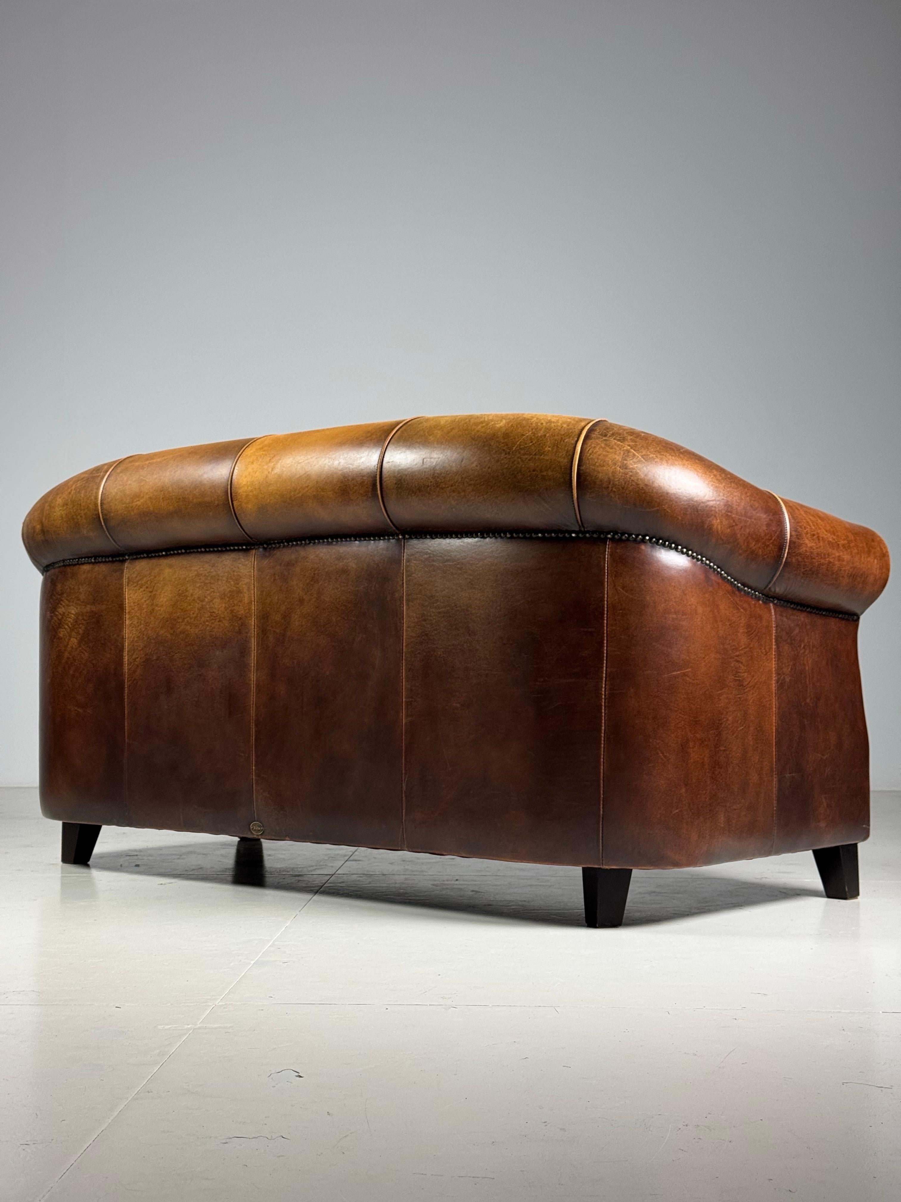 Sheep’s Leather Dutch Sofa For Sale 1