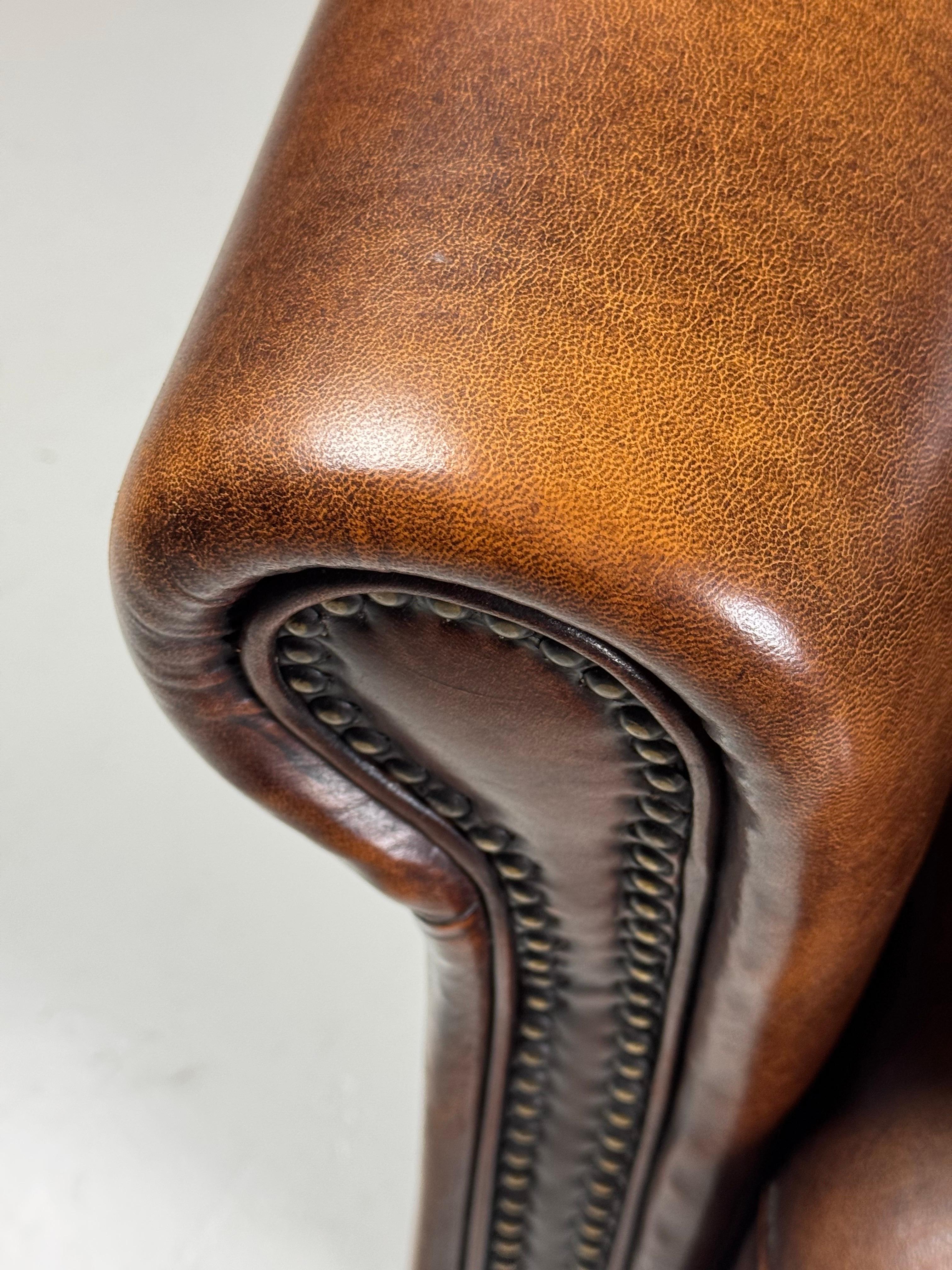 Sheep’s Leather Dutch Sofa For Sale 4