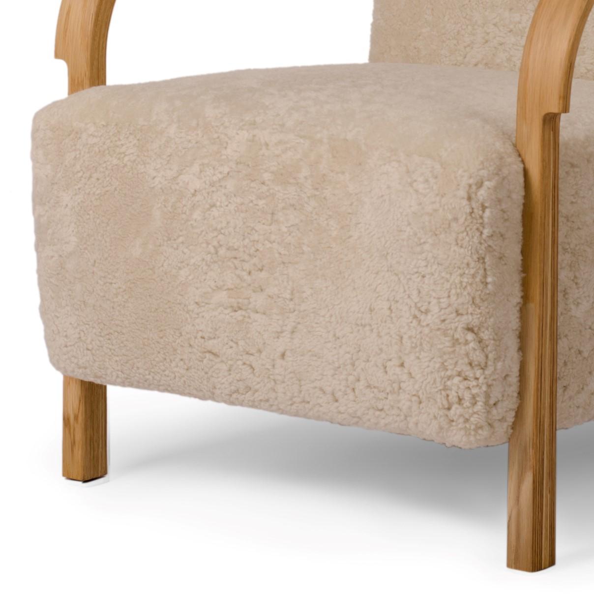Danish Sheepskin ARCH Lounge Chair by Mazo Design For Sale