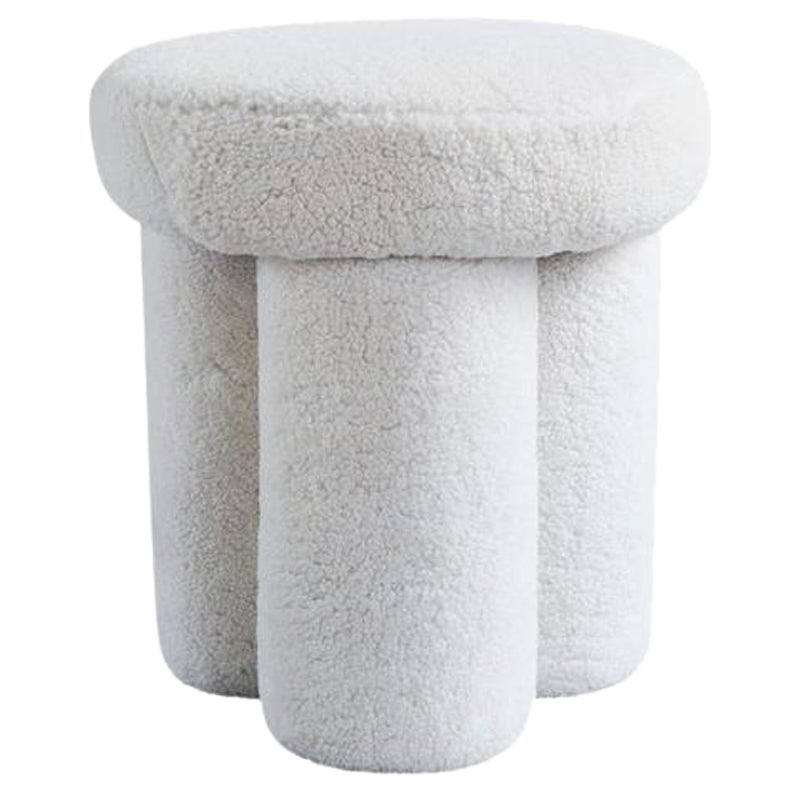 Sheepskin Big Foot Stool by 101 Copenhagen For Sale