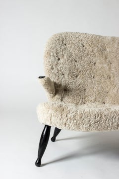 Sheepskin "Clam" Sofa by Philip Arctander, Denmark, 1950s