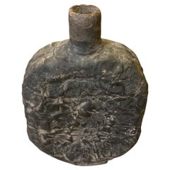 Sheepskin Flask, Mongolia, 19th Century