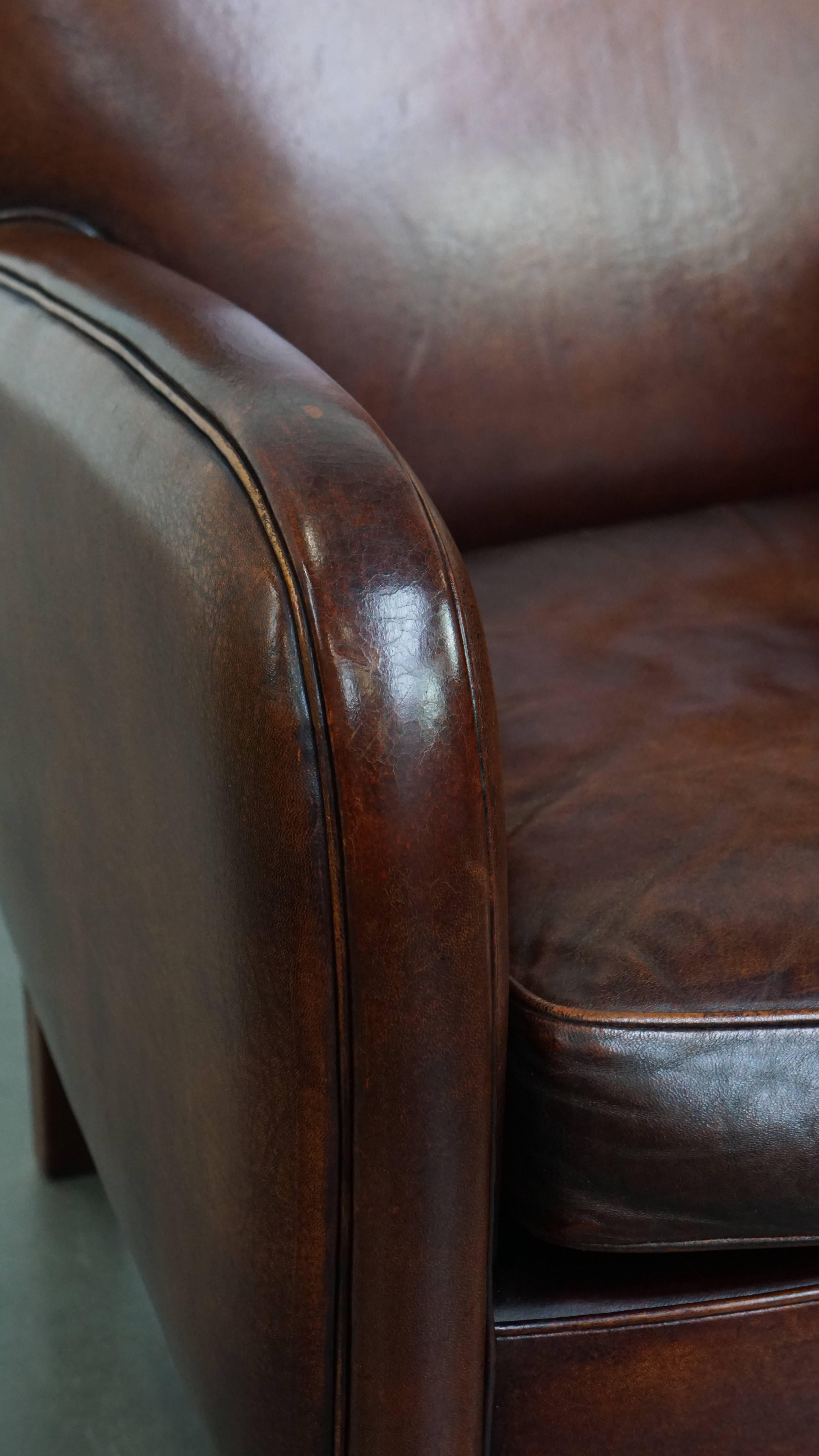 Fauteuil en cuir de mouton en vente 3