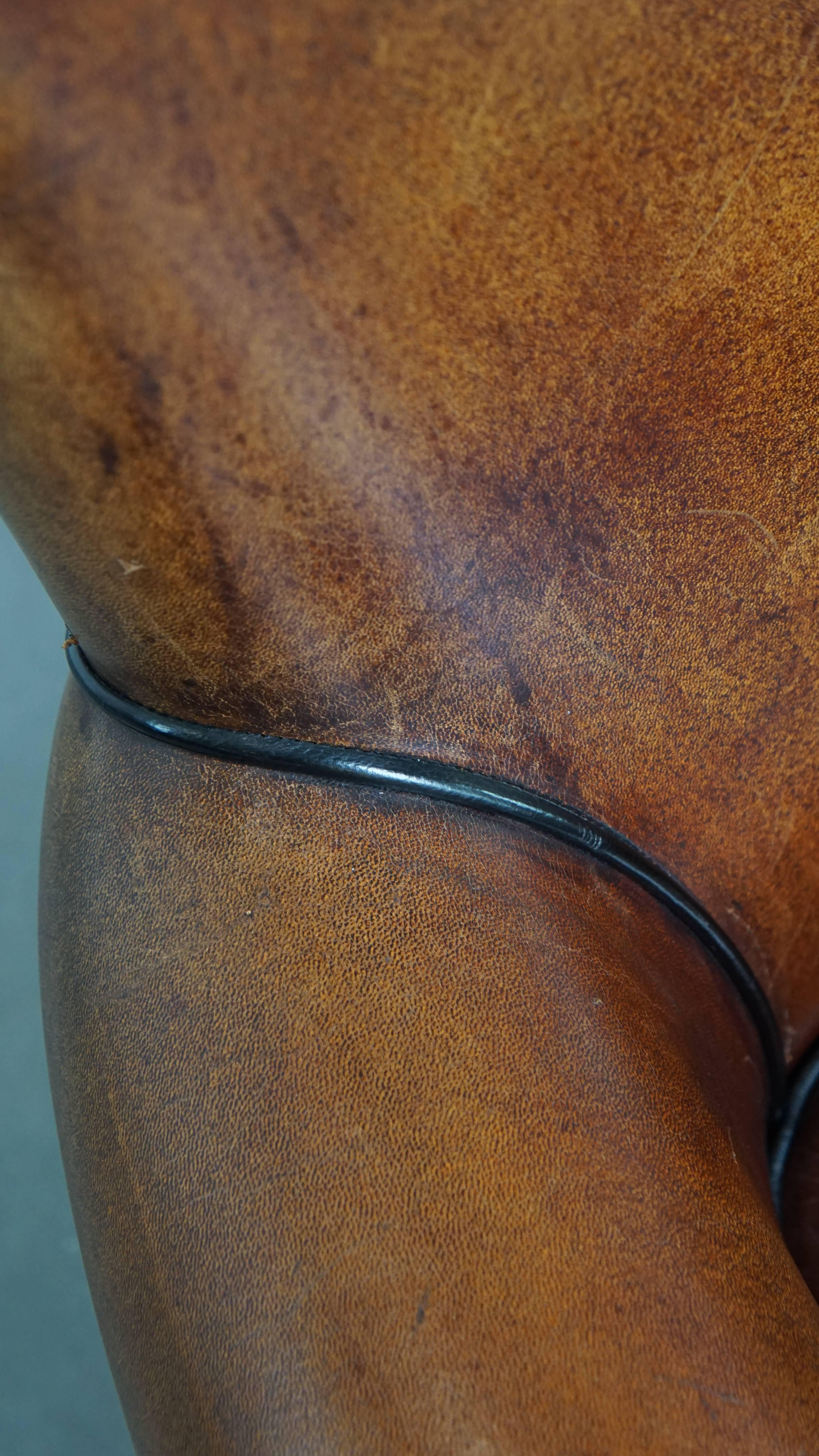 Fauteuil en cuir de mouton en vente 3