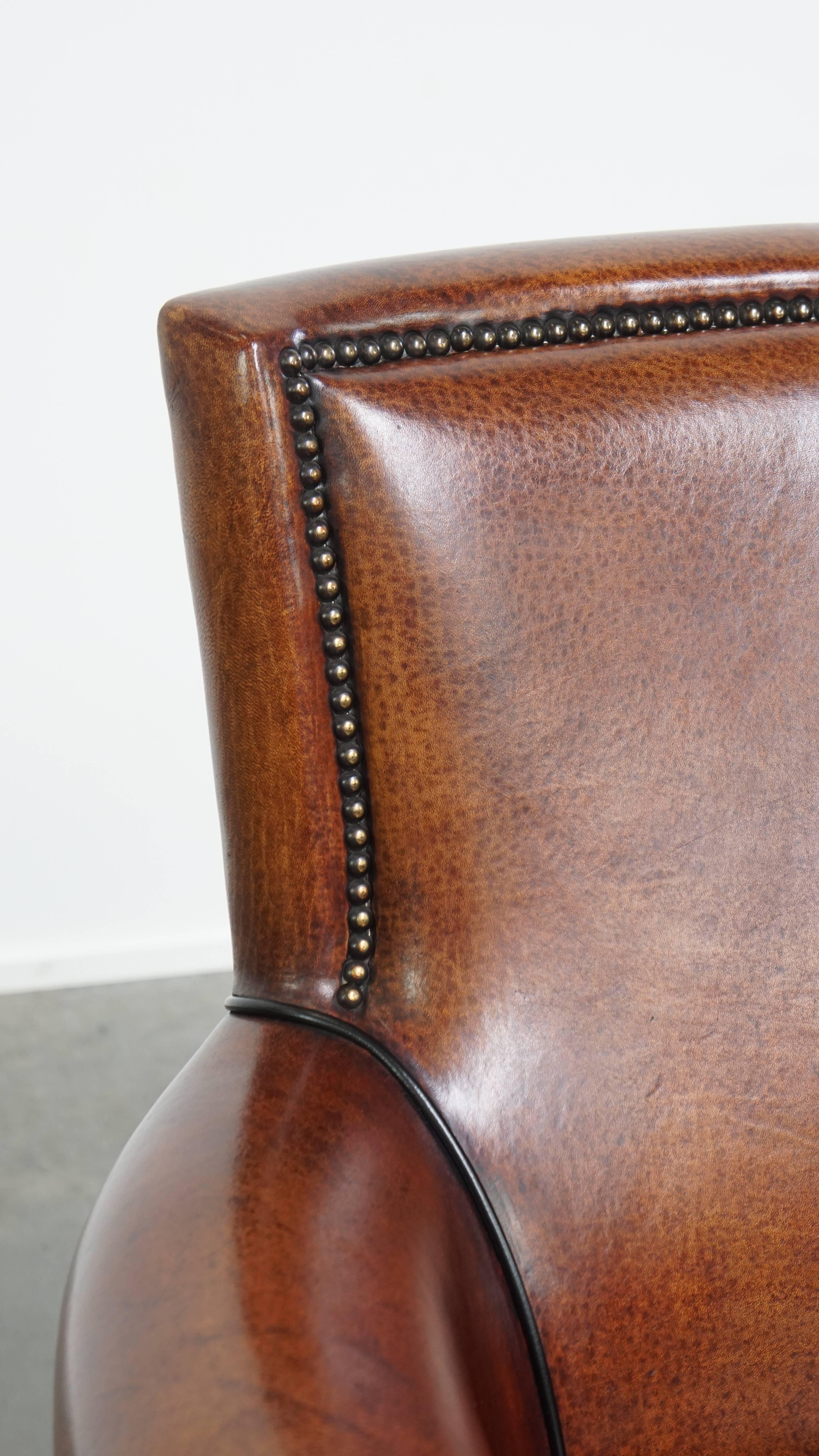 Sheepskin Leather Armchair For Sale 5