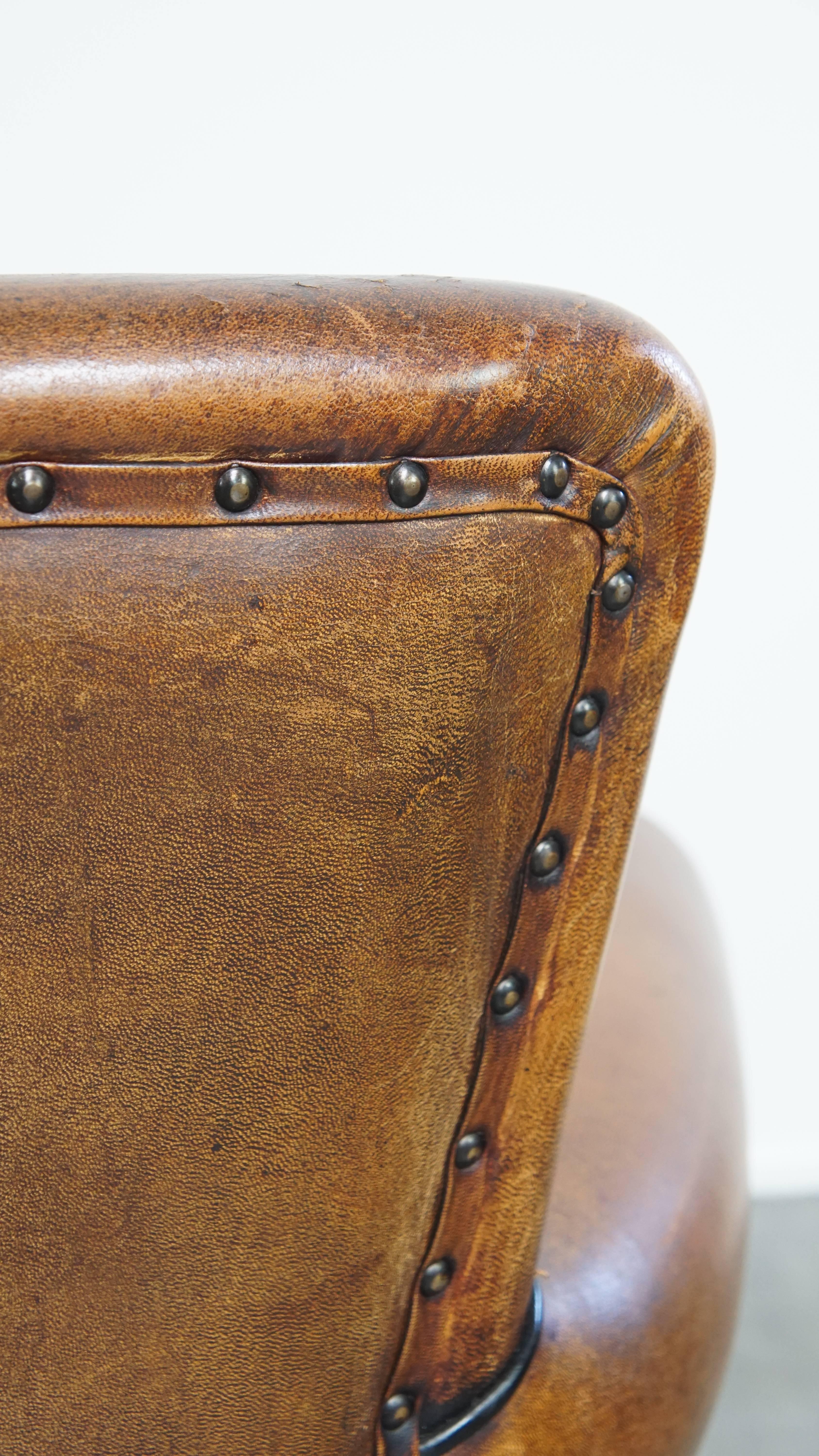 Fauteuil en cuir de mouton en vente 4