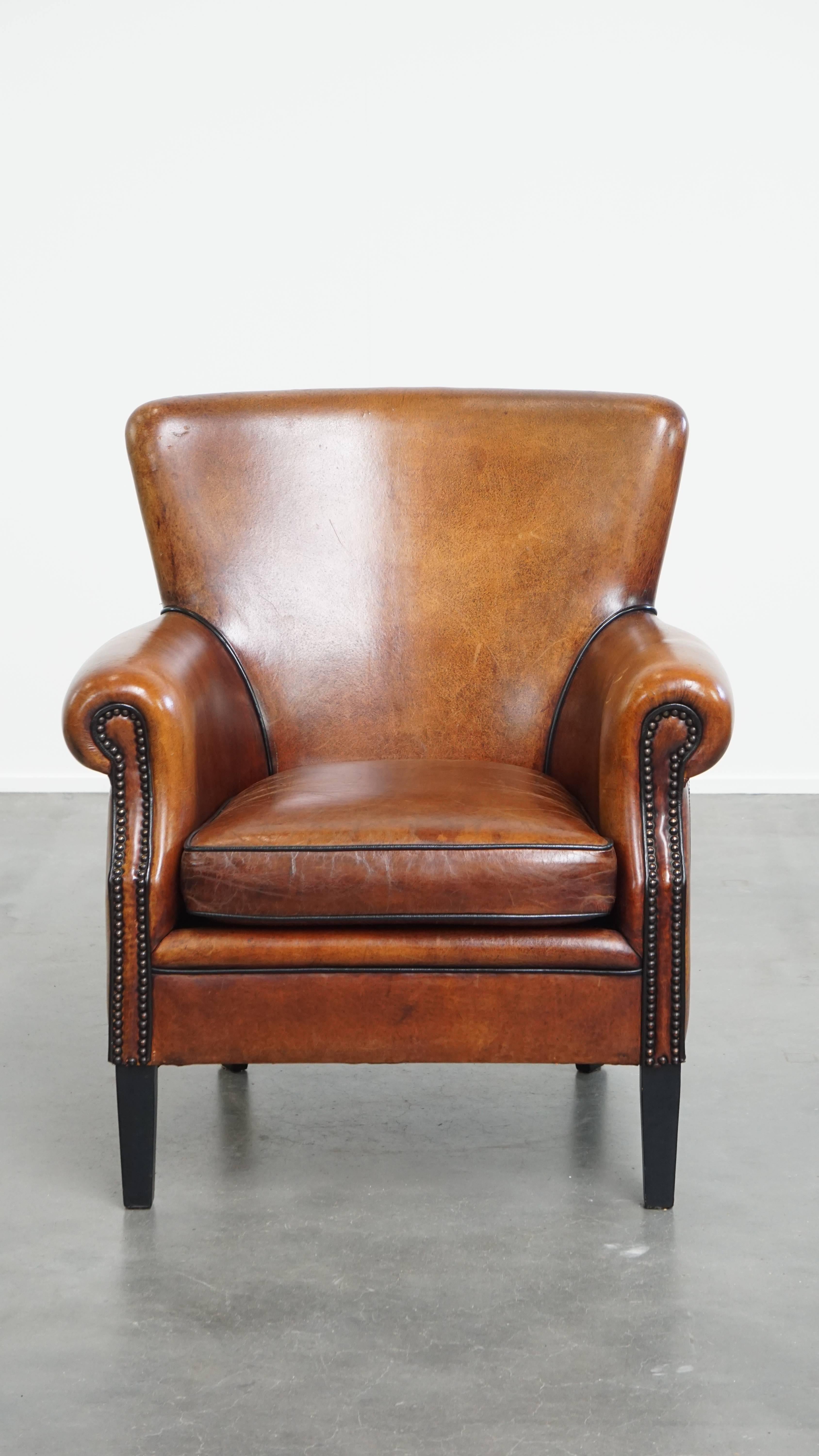 Fauteuil en cuir de mouton Bon état - En vente à Harderwijk, NL
