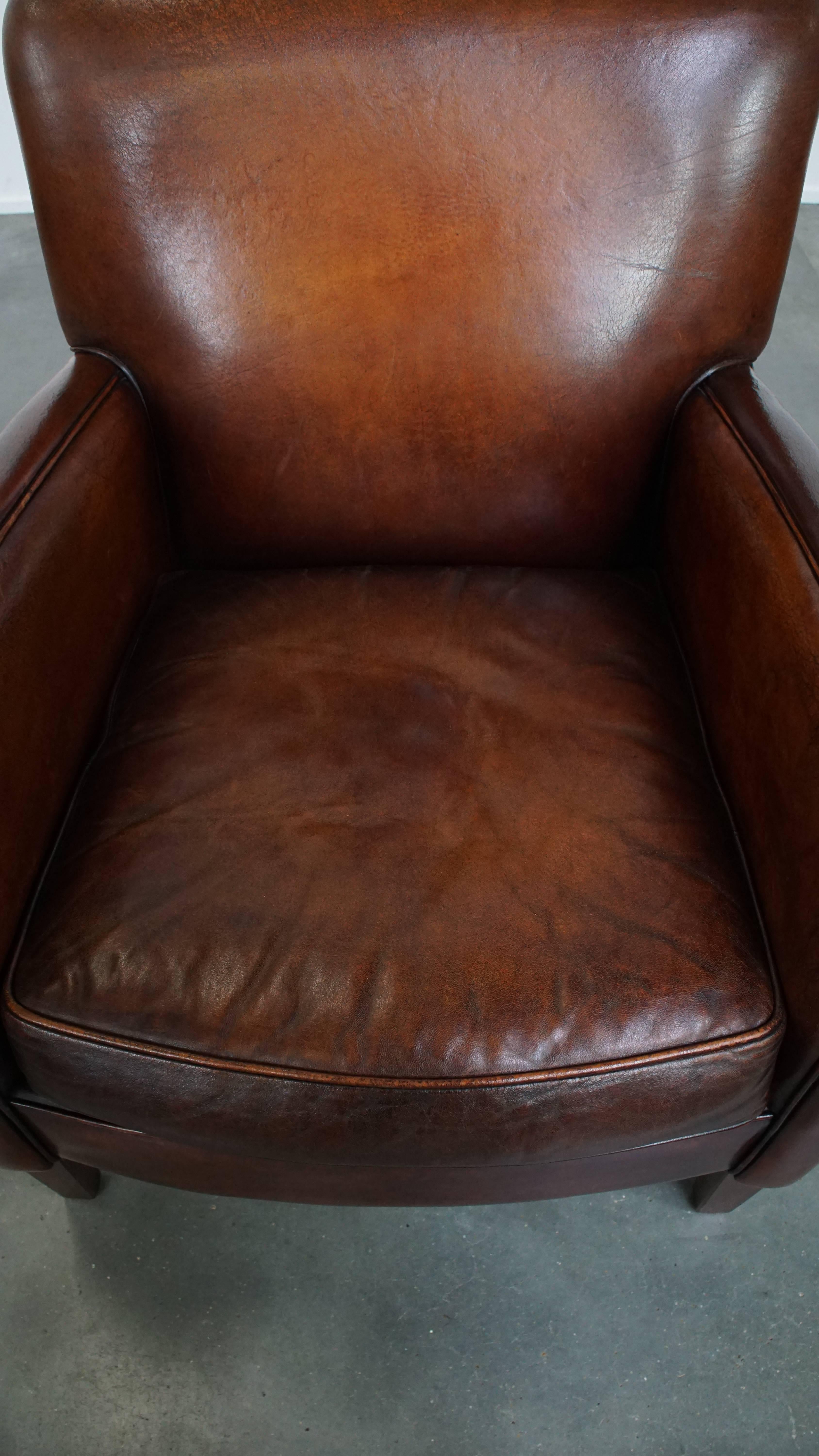 20ième siècle Fauteuil en cuir de mouton en vente