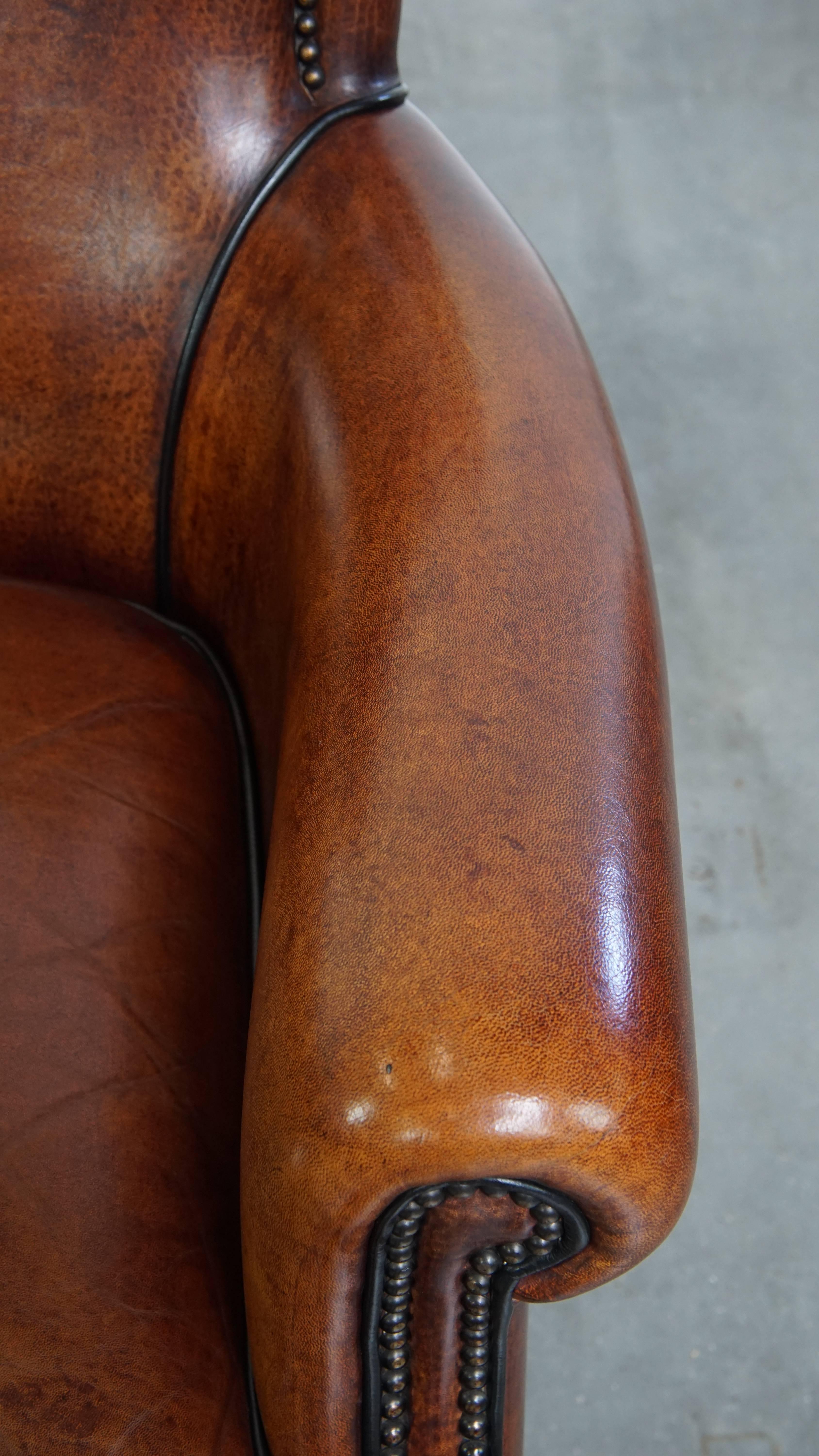 Sheepskin Leather Armchair For Sale 2