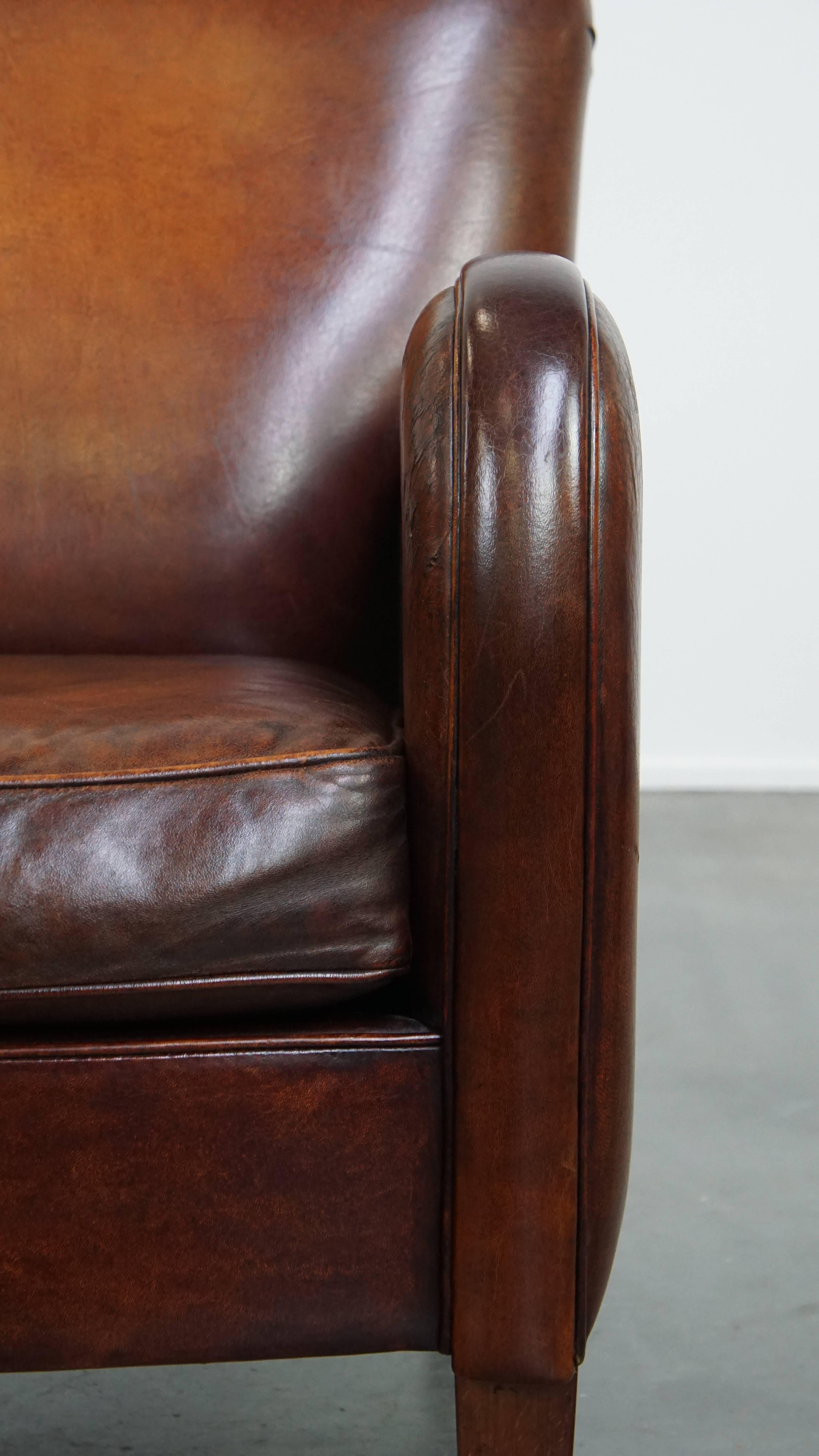 Fauteuil en cuir de mouton en vente 2