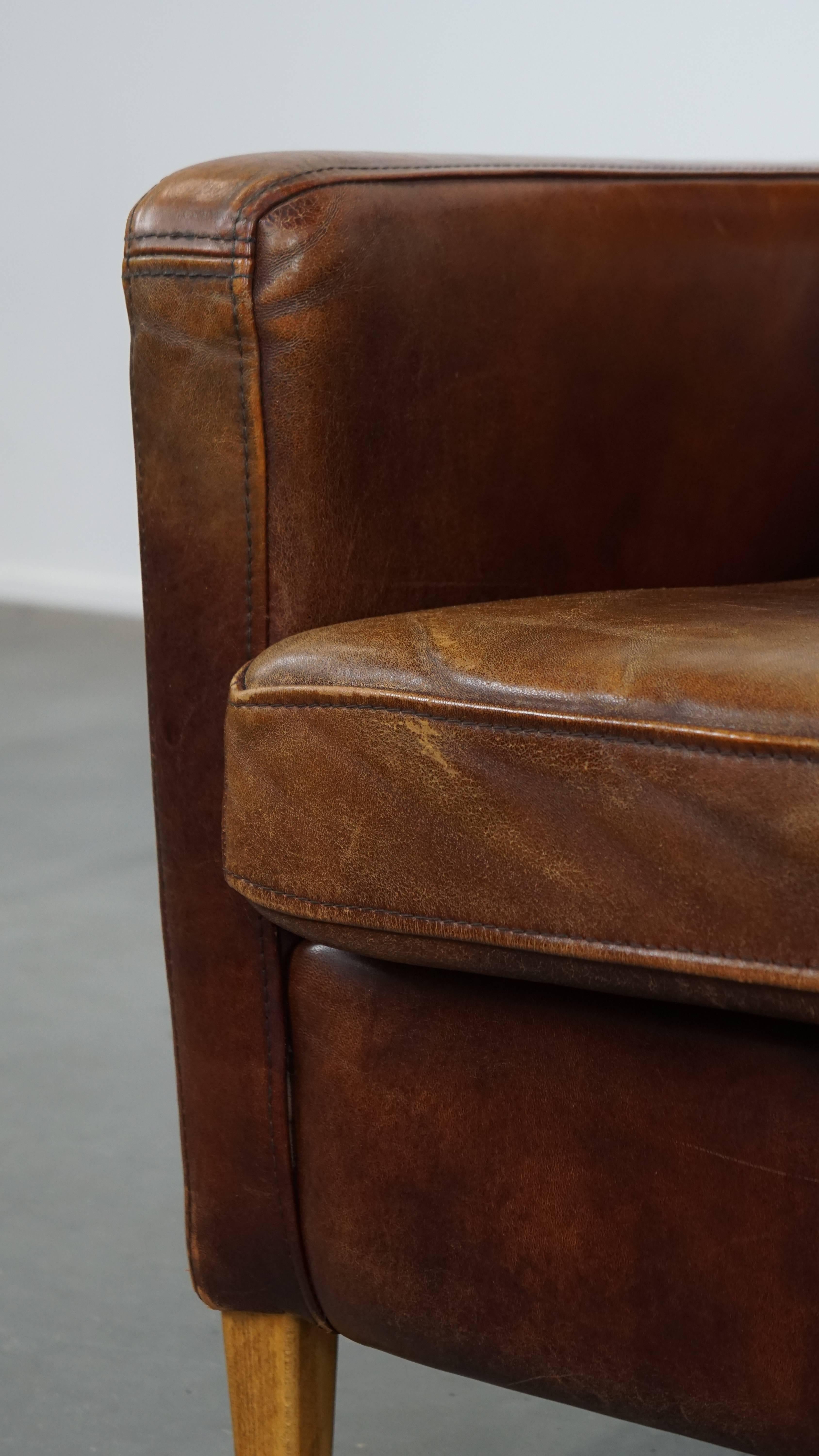 Sessel aus Schafsleder im Art-déco-Design aus Schafsleder im Angebot 4
