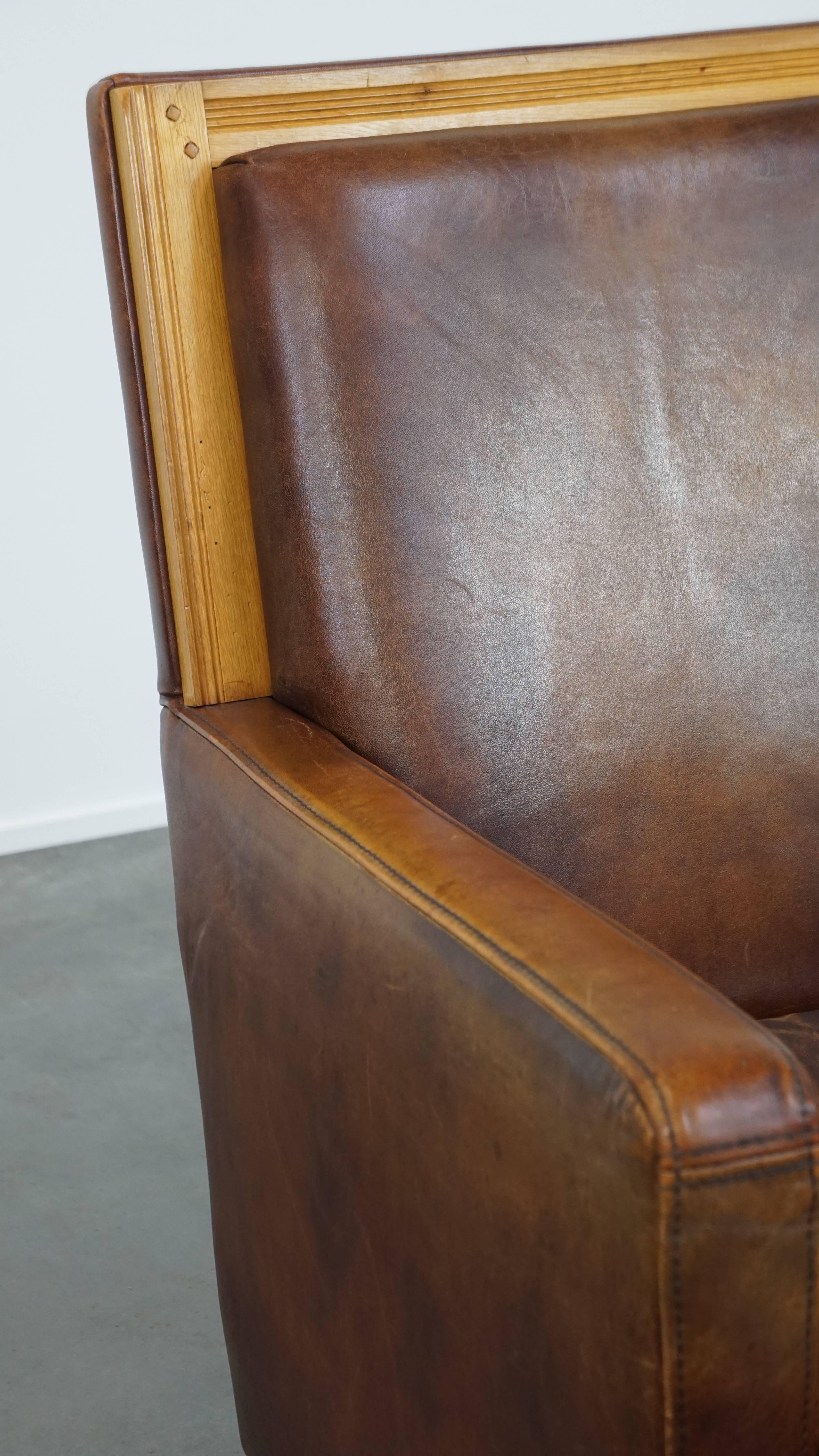 Sessel aus Schafsleder im Art-déco-Design aus Schafsleder im Angebot 5