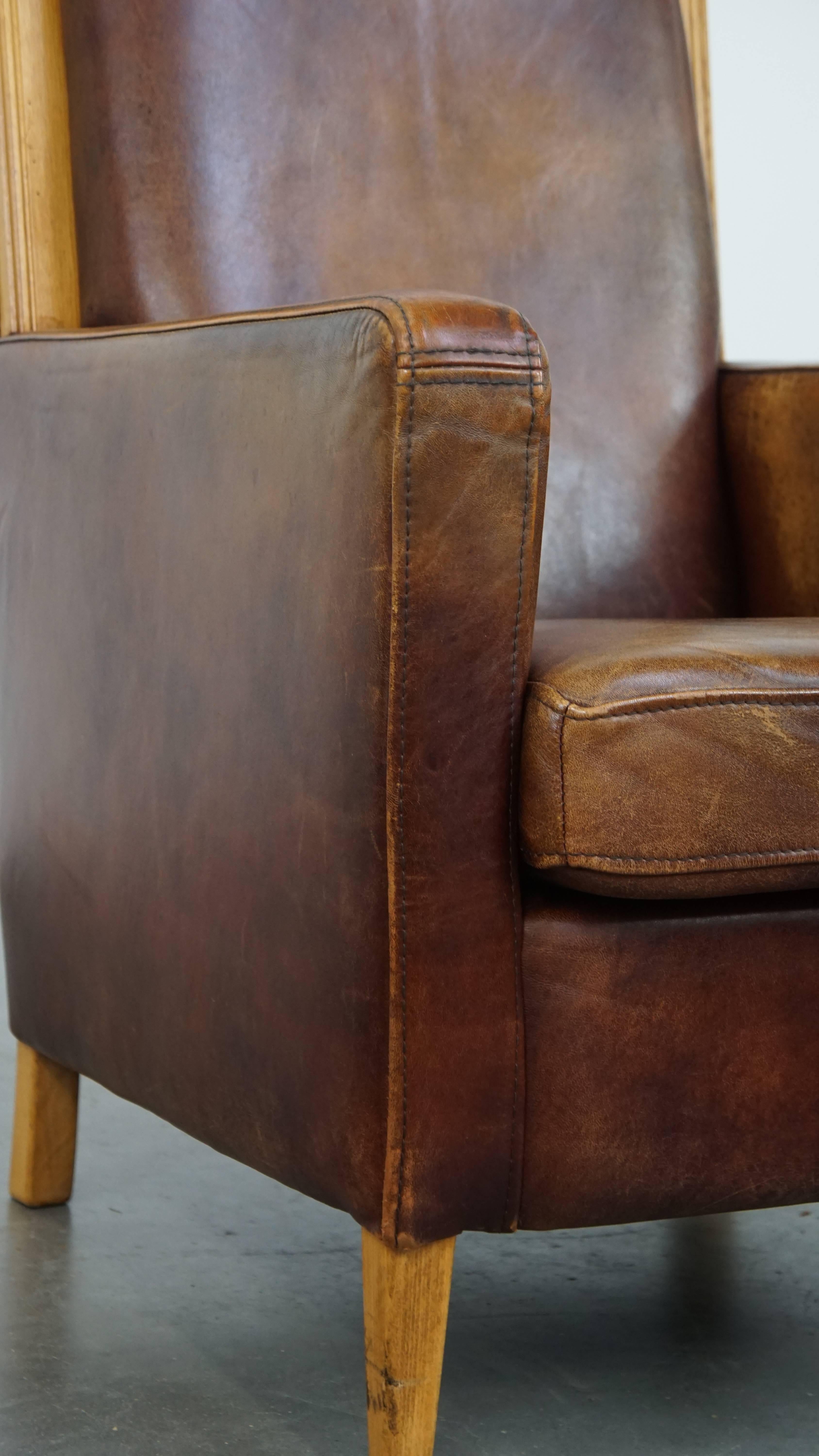 Sessel aus Schafsleder im Art-déco-Design aus Schafsleder im Angebot 6
