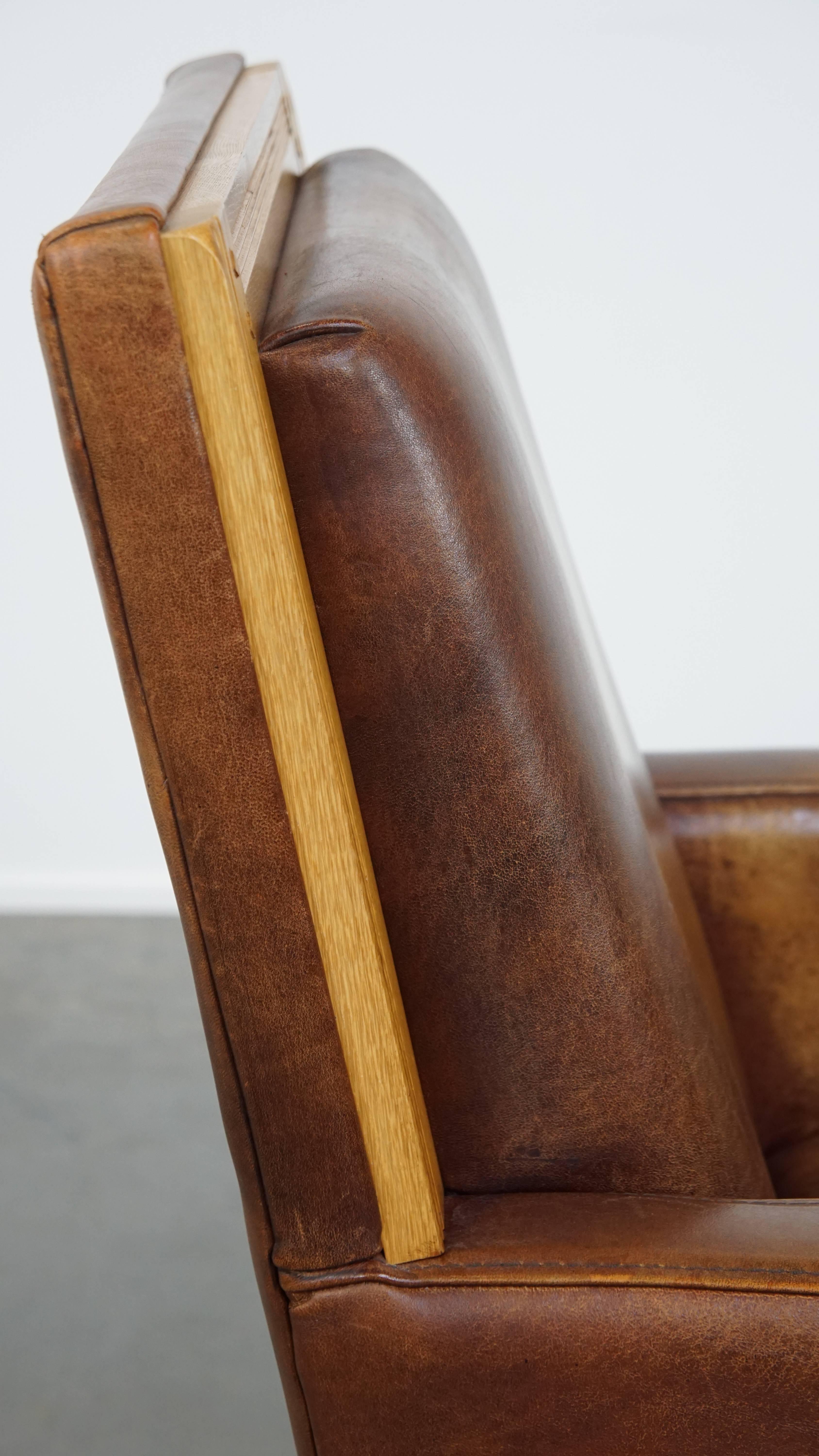 Sessel aus Schafsleder im Art-déco-Design aus Schafsleder im Angebot 8