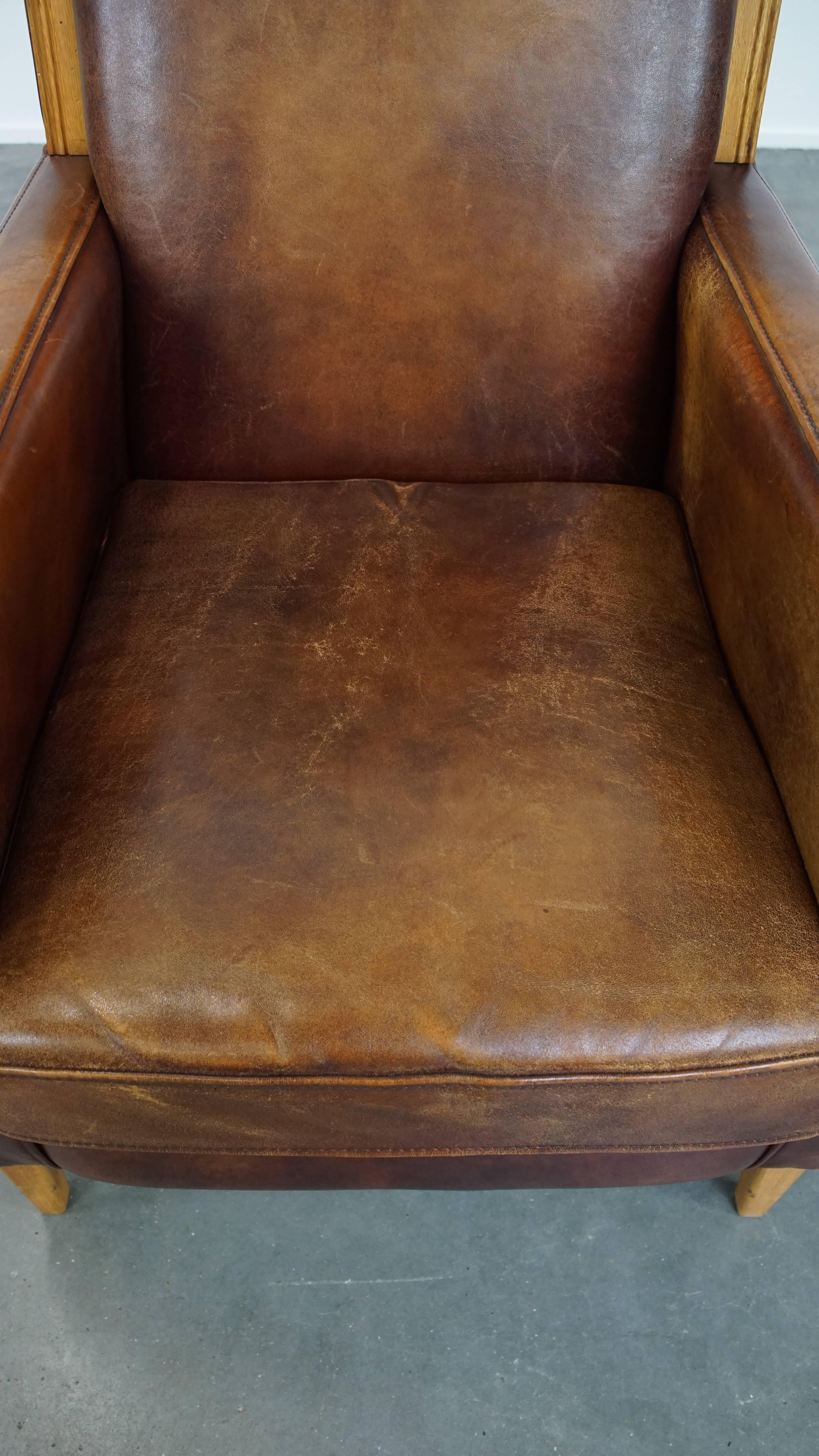 Sessel aus Schafsleder im Art-déco-Design aus Schafsleder (20. Jahrhundert) im Angebot