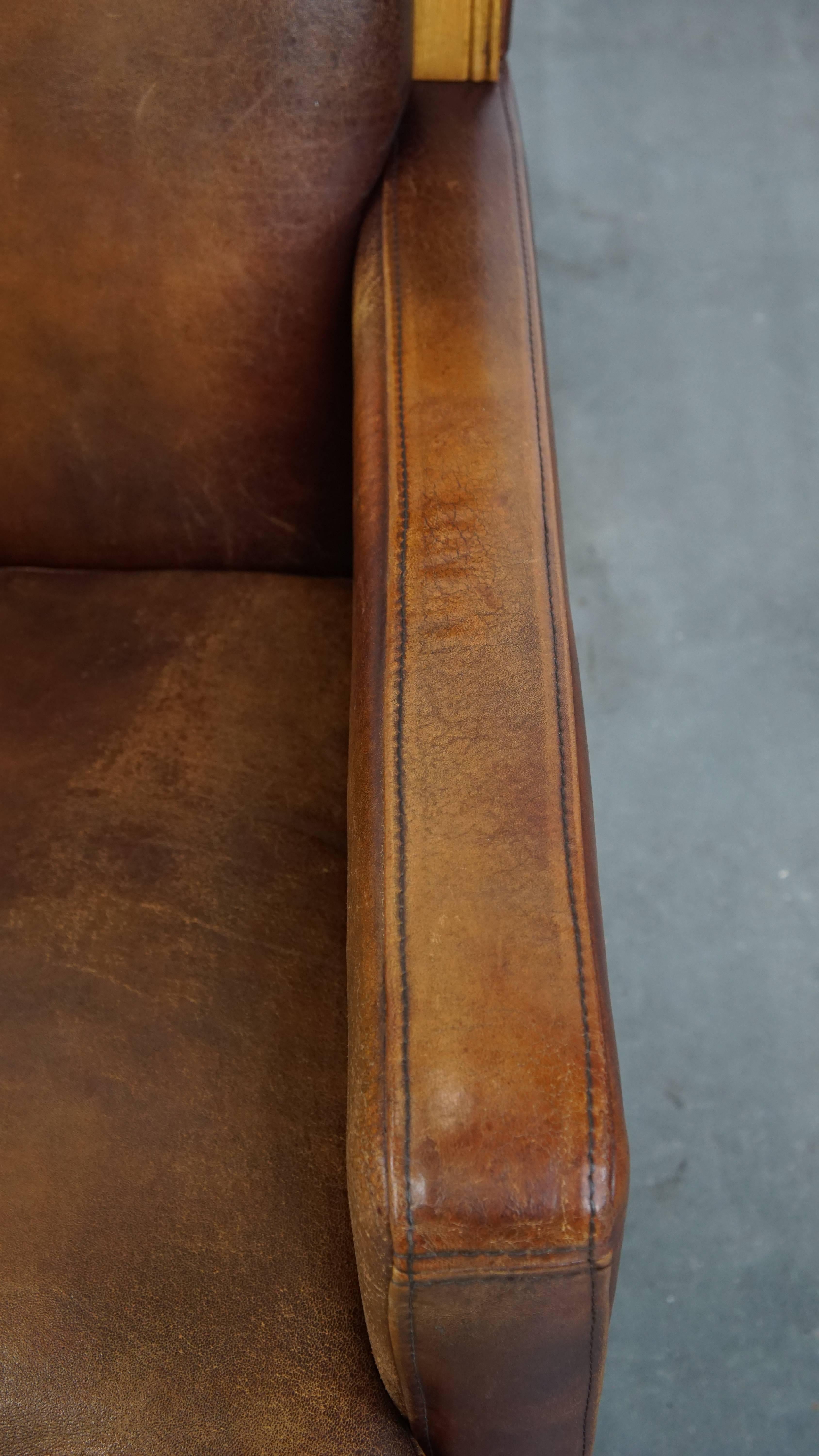 Sessel aus Schafsleder im Art-déco-Design aus Schafsleder im Angebot 1