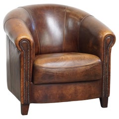 Sheepskin Leather Club Chair