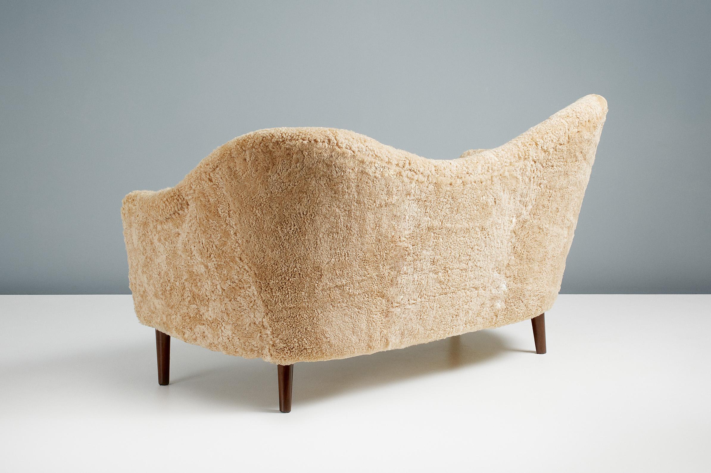 Cuir de mouton Canapé Samspel de Carl Malmsten, 1956 en vente