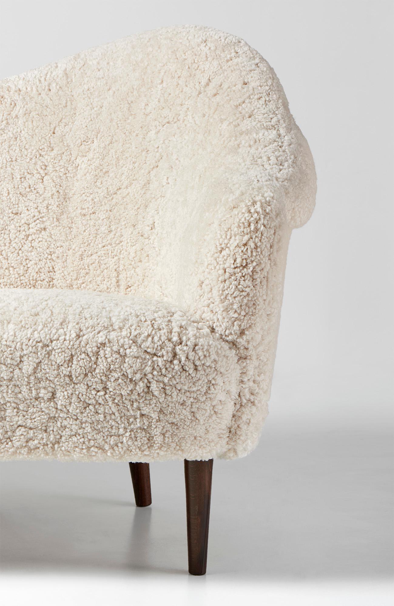 Schafsleder-Samspel-Sofa von Carl Malmsten im Zustand „Hervorragend“ im Angebot in London, England