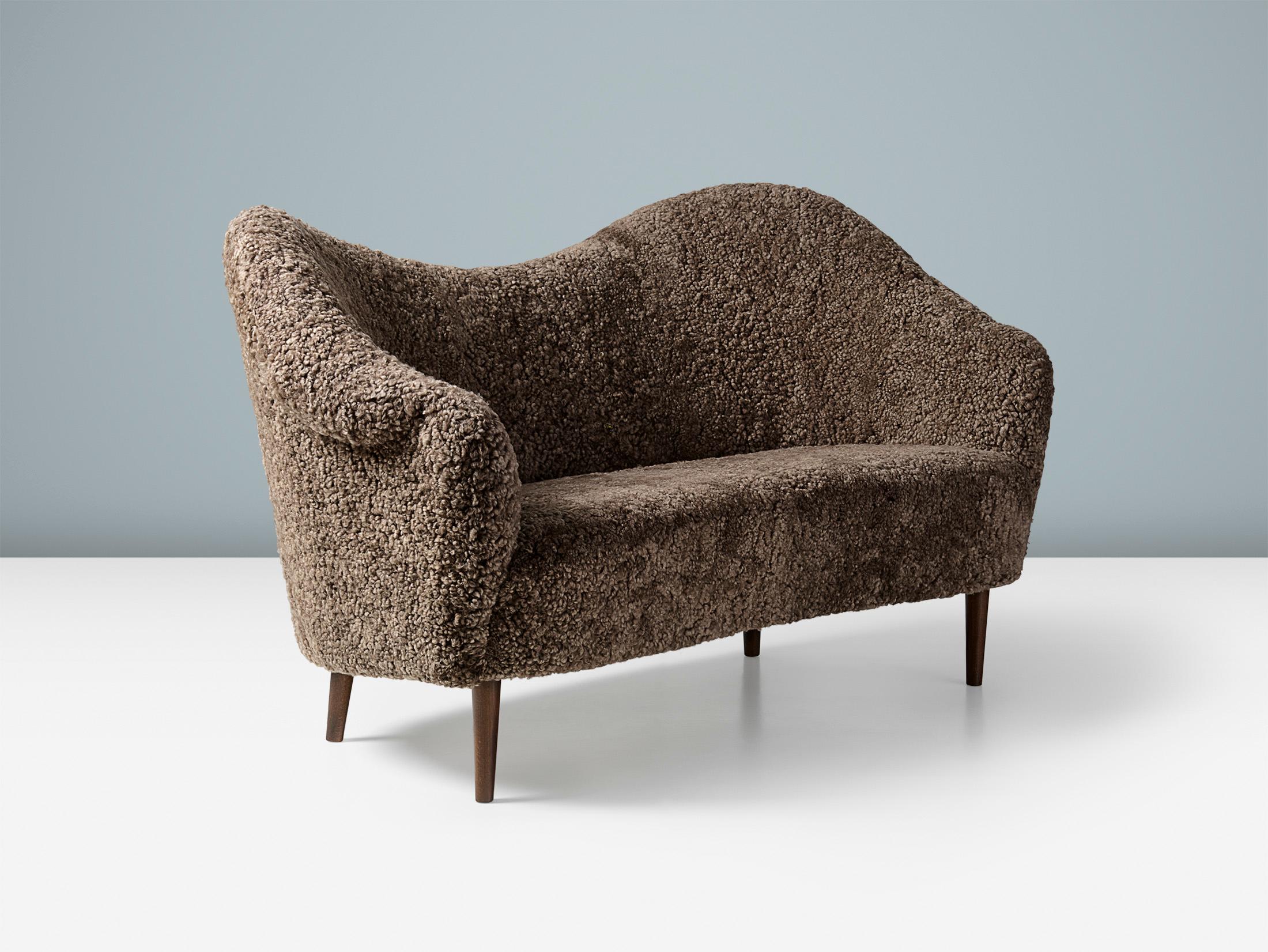 Cuir de mouton Canapé Samspel de Carl Malmsten en vente
