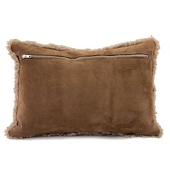 Sheepskin Shearling Lumbar Pillow, Brown Hazelnut