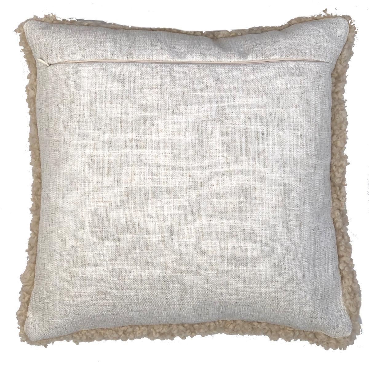 Add layers of natural tactile elements to your bedroom or living decor with this captivating Australian shearling sheepskin pillow. The short curly wool pile translates stylish design, comfort and expresses natural signature living.
Limited edition