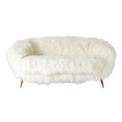 Sheepskin "Tellus" Sofa by Folke Jansson