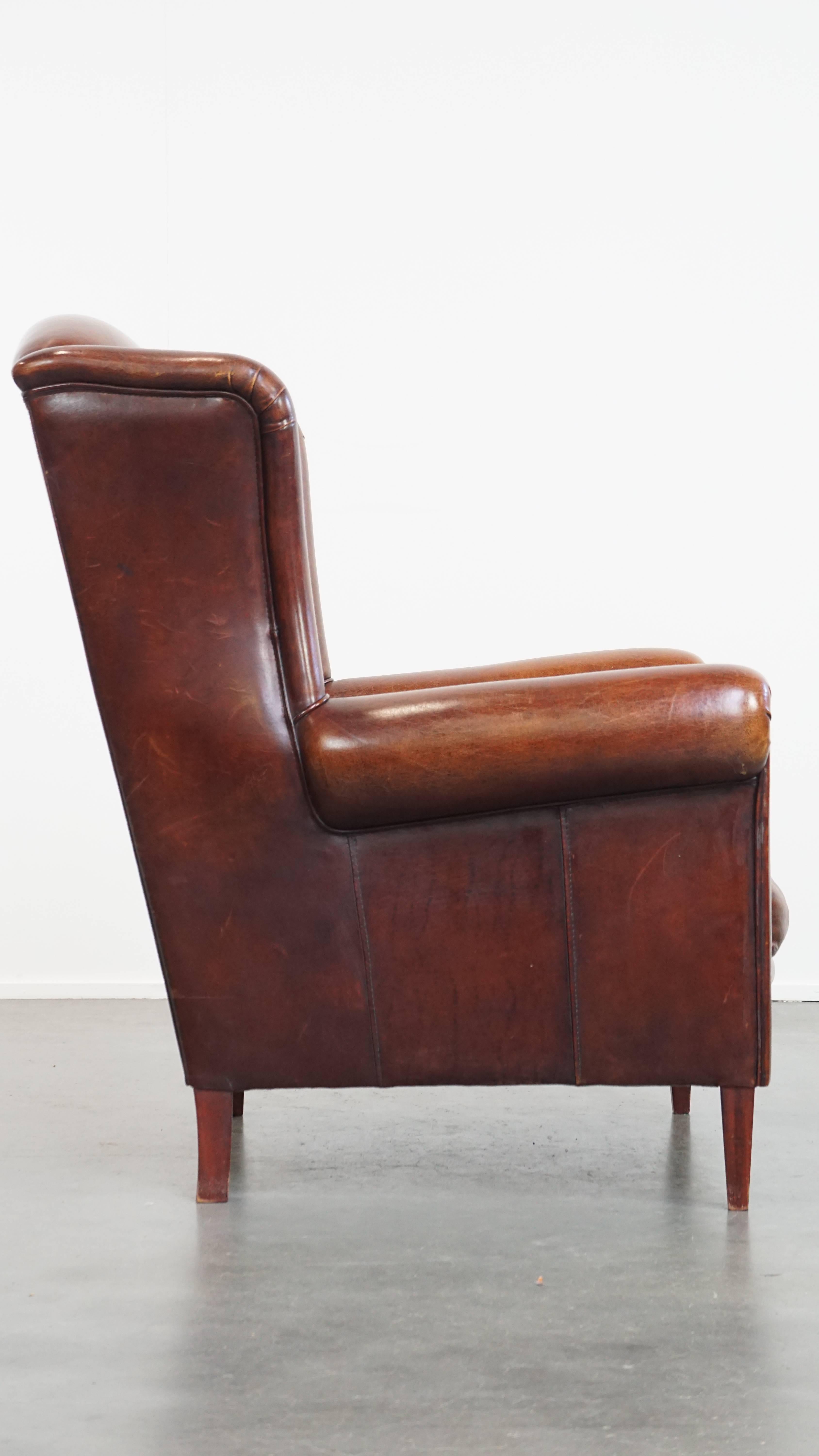 Sheepskin Wingback Chair Romano clásico en venta