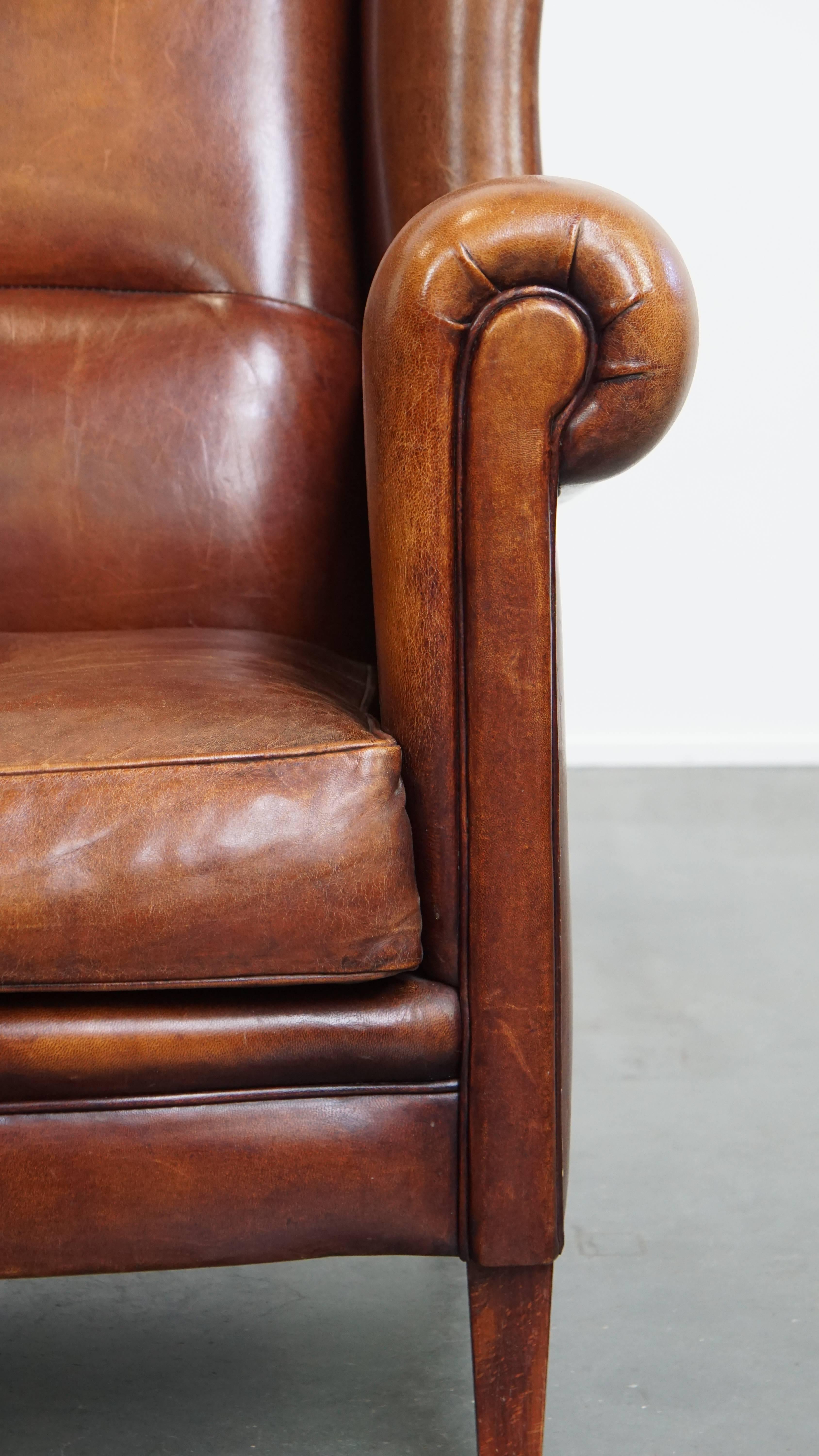 Sheepskin Wingback Chair en venta 2