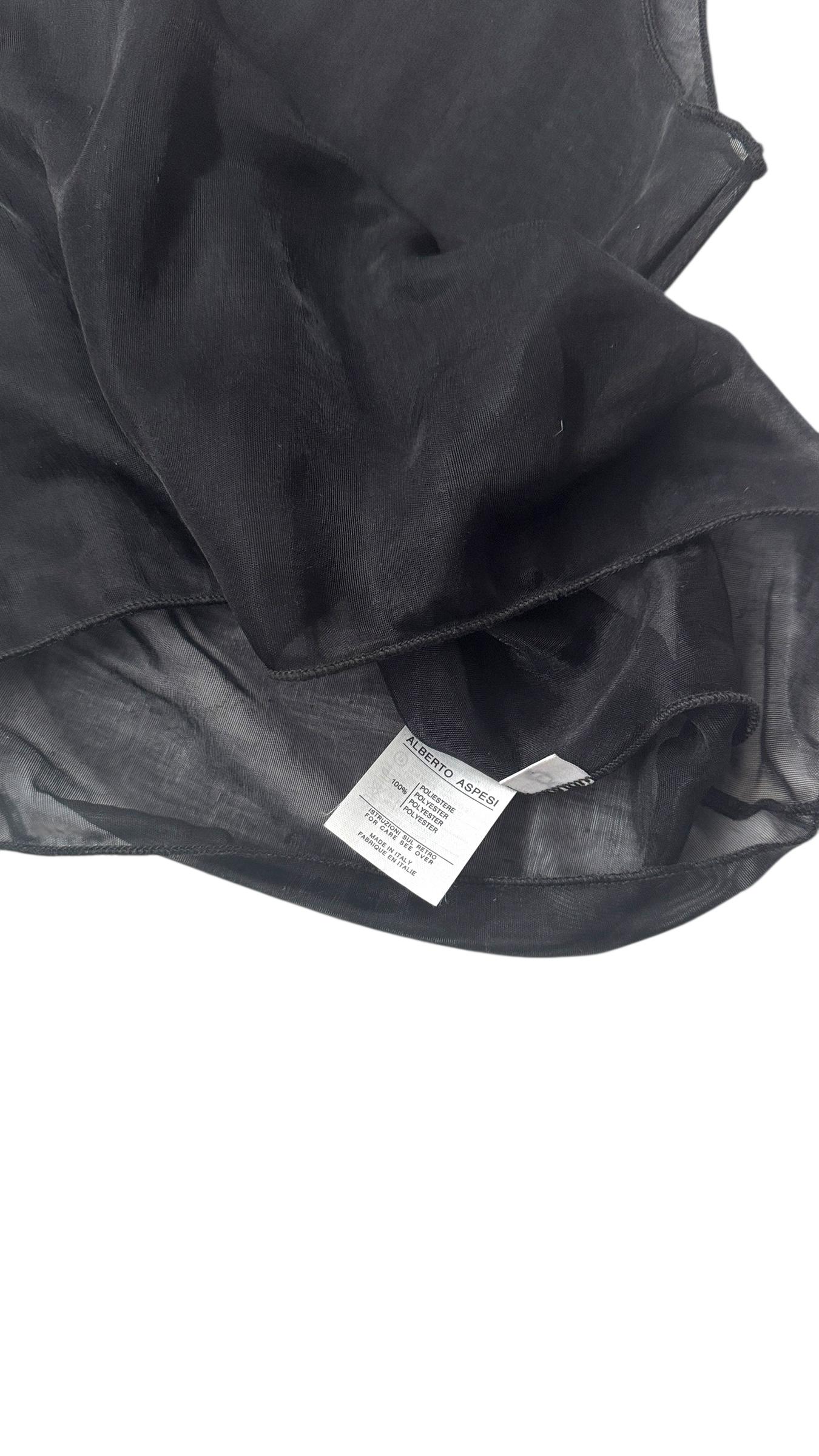 Sheer Black Tank Top by Alberto Aspesi  - No import duty, we pay for it! in vendita 6