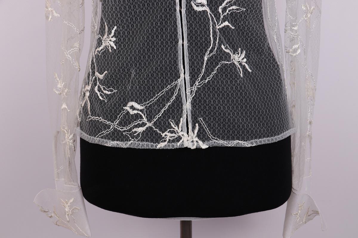 Durchsichtige Bluse von Gianni Versace. (Schwarz) im Angebot