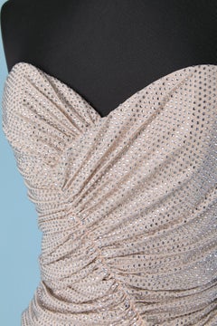 Mini abito bustier drappeggiato con strass ALEXANDRE Vauthier