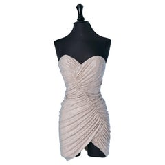 Mini abito bustier drappeggiato con strass ALEXANDRE Vauthier