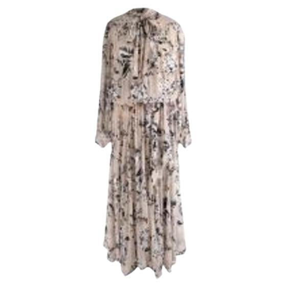 Sheer Floral Silk Midi Shirt Dress For Sale at 1stDibs sheer
