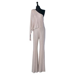 Sheer jersey asymmetrical jumpsuit with rhinestone ALEXANDRE VAUTHIER Sheer jersey asymmetrical jumpsuit with rhinestone ALEXANDRE VAUTHIER
