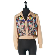 Giacca rosa trasparente con perline ANNY Circa 1970