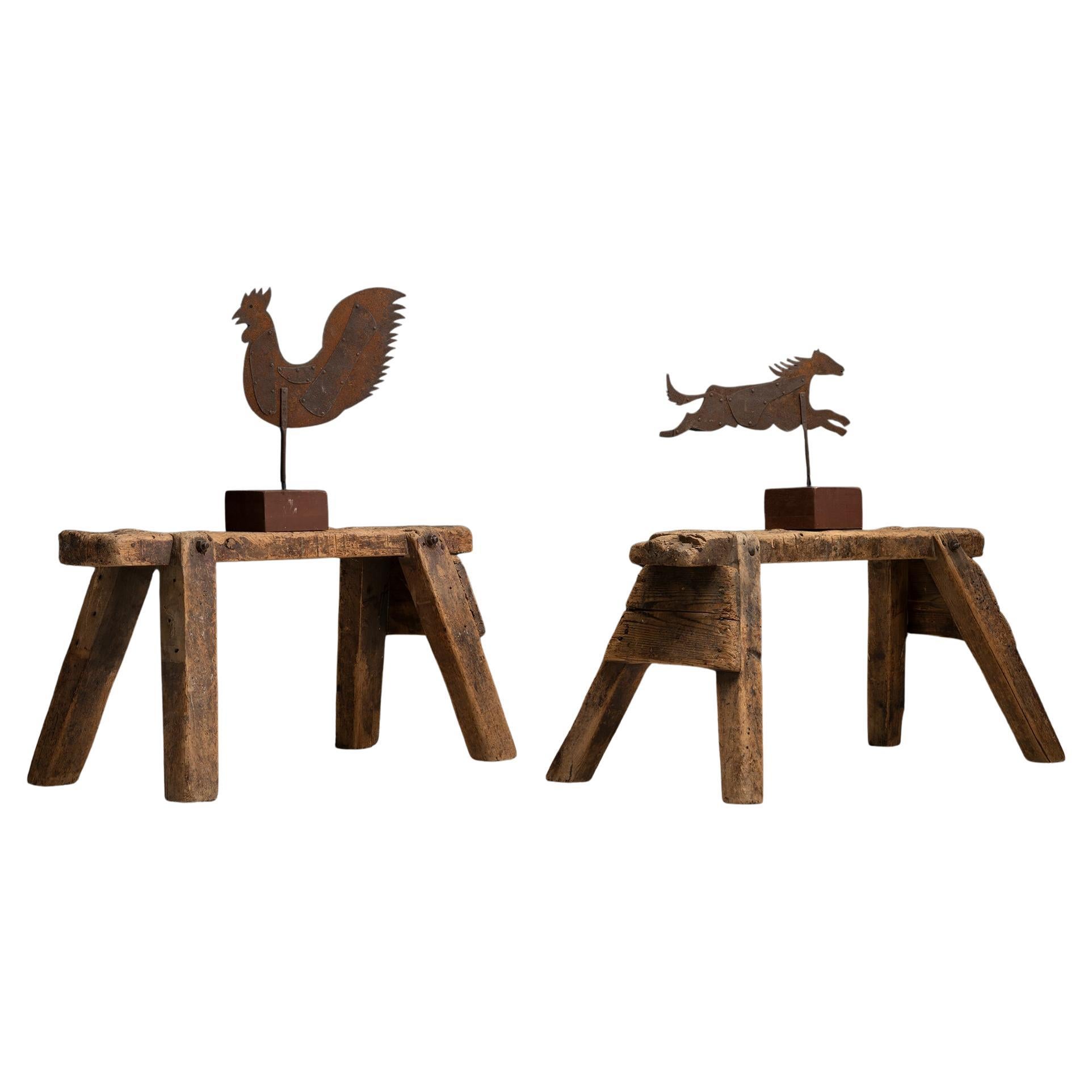 Sheet Iron Weathervanes, England circa 1950